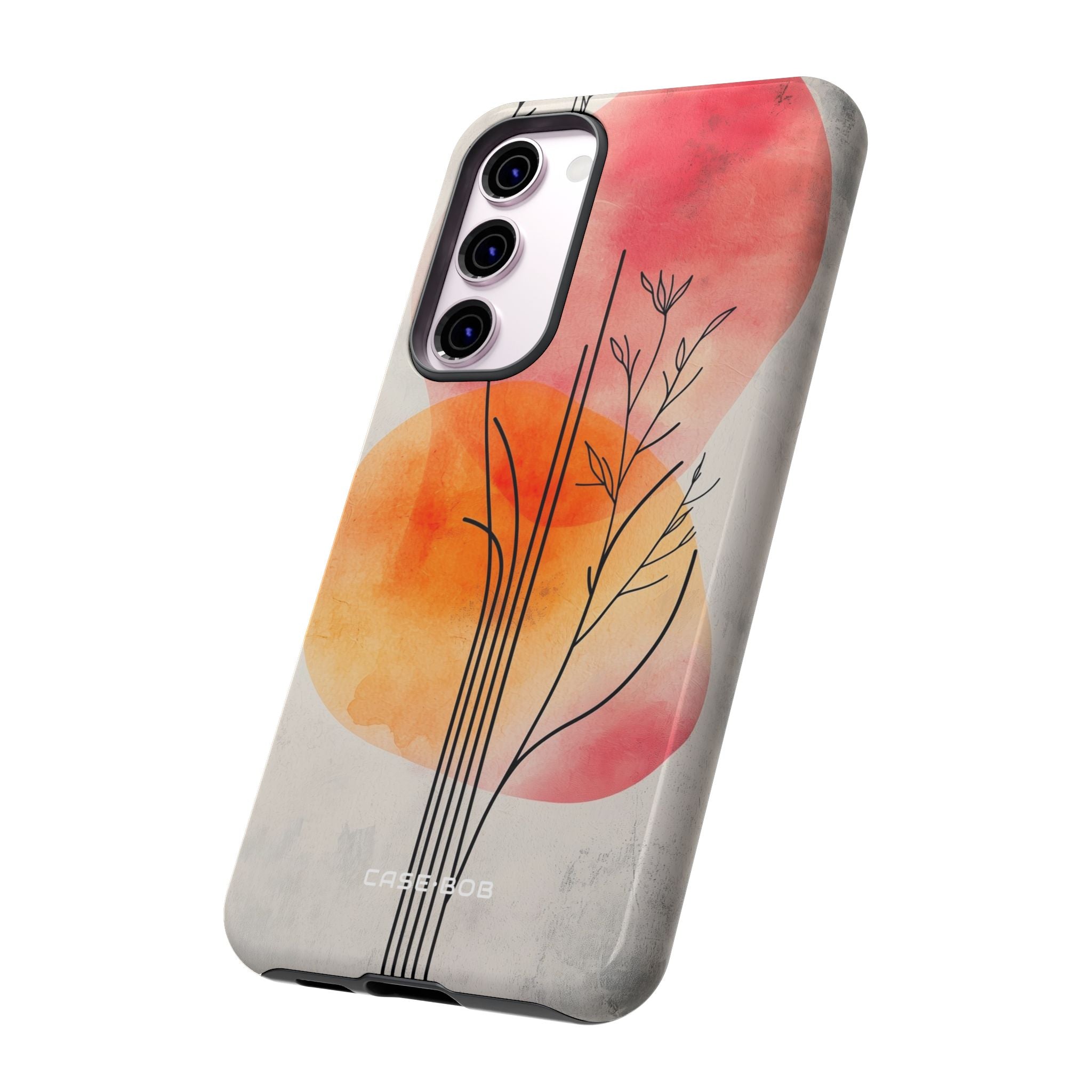 Gebogener Stiel Sonnenuntergang Samsung S23 Plus Case - Tough