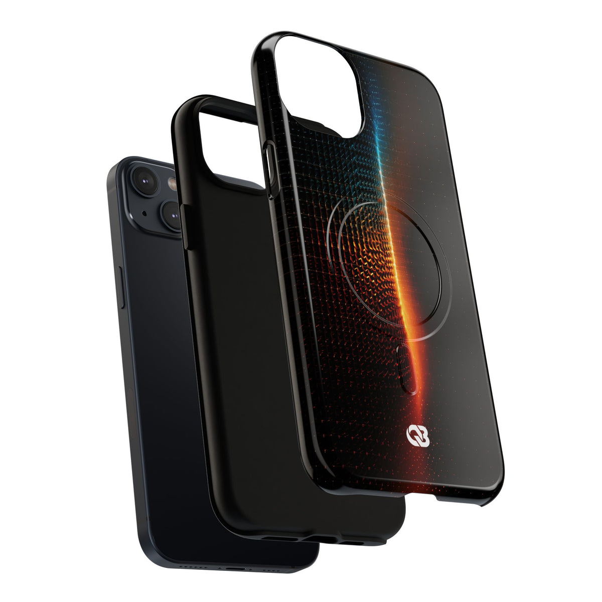 Luminous Refraction Grid · Tough 2.0 Magnetic Phone Case for iPhone · Black
