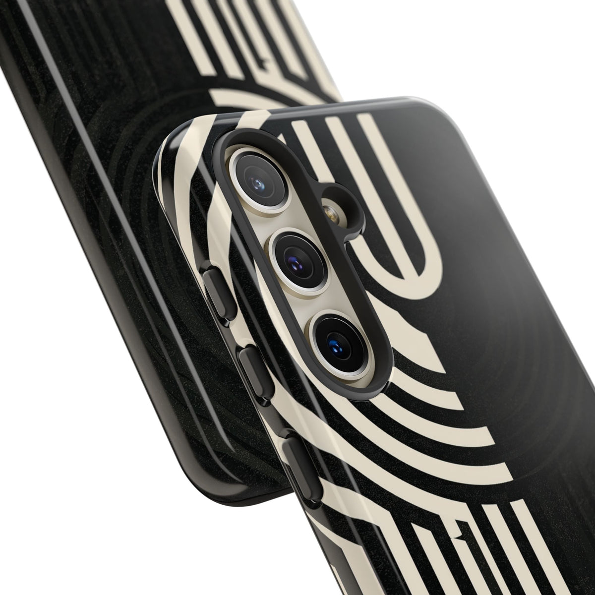 Beige Tough Phone Case for Samsung - Monolith Ivory Signal