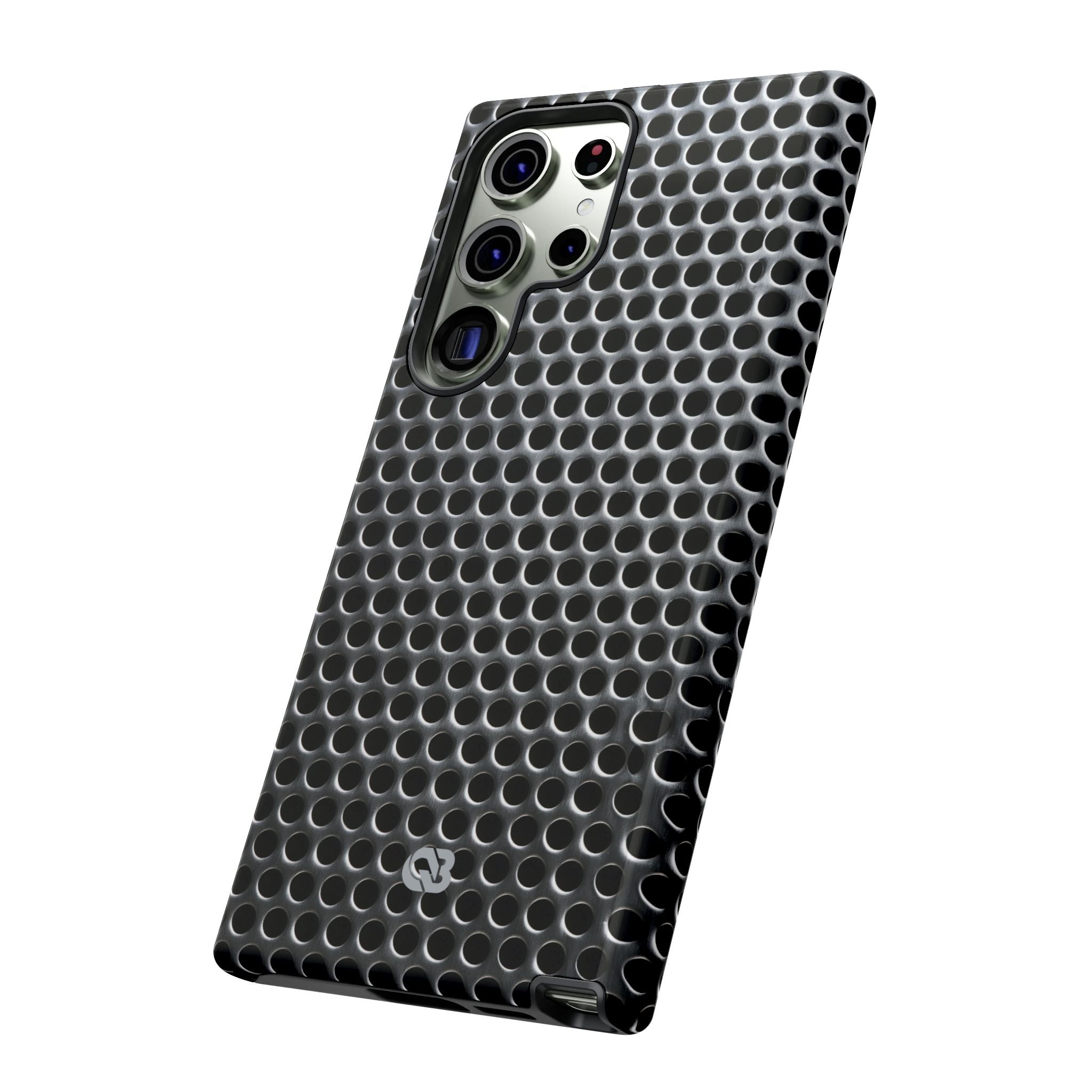 Silver Tough Phone Case for Samsung - Brutalist Steel Mesh