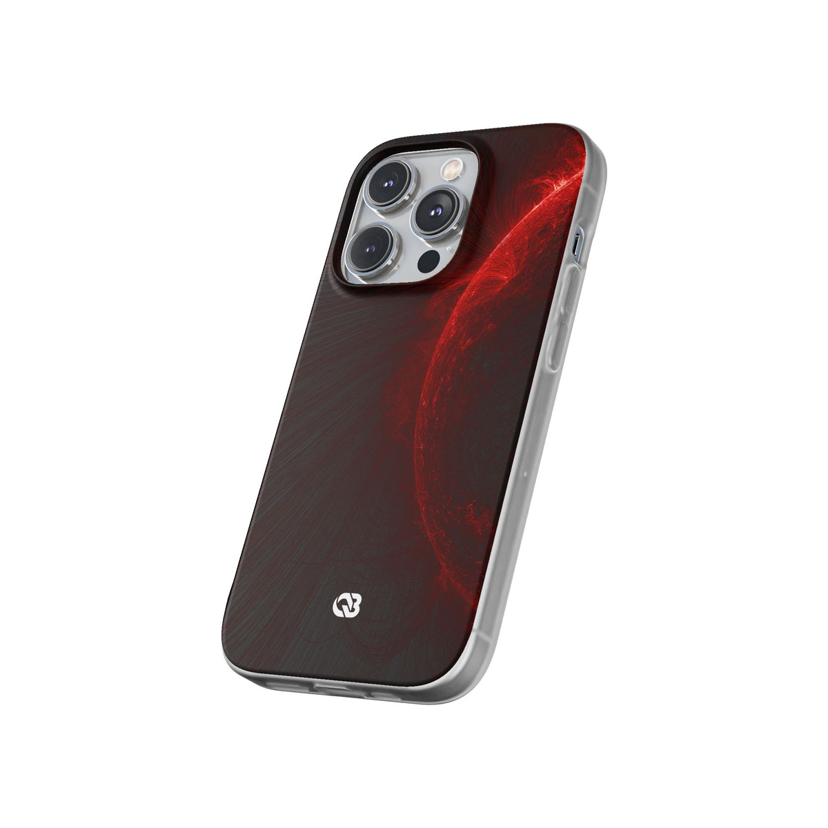Red Lite Phone Case for iPhone - Solar Crimson Flare