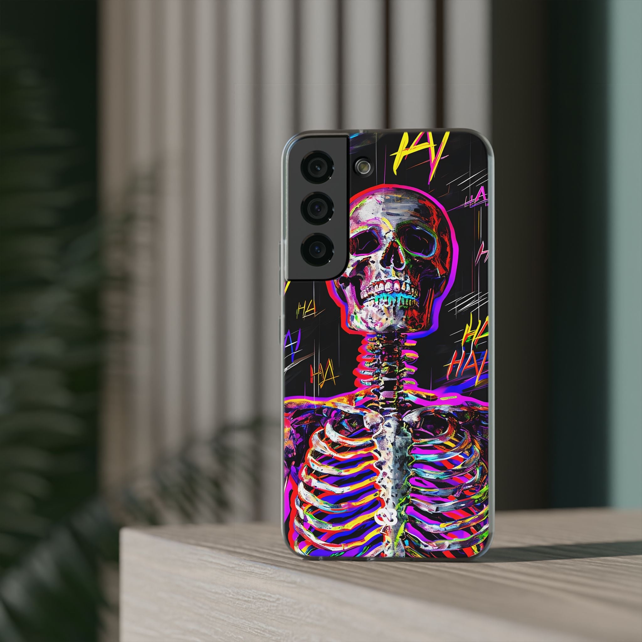 Neon Glitch Skeleton · Soft Handyhülle für Samsung