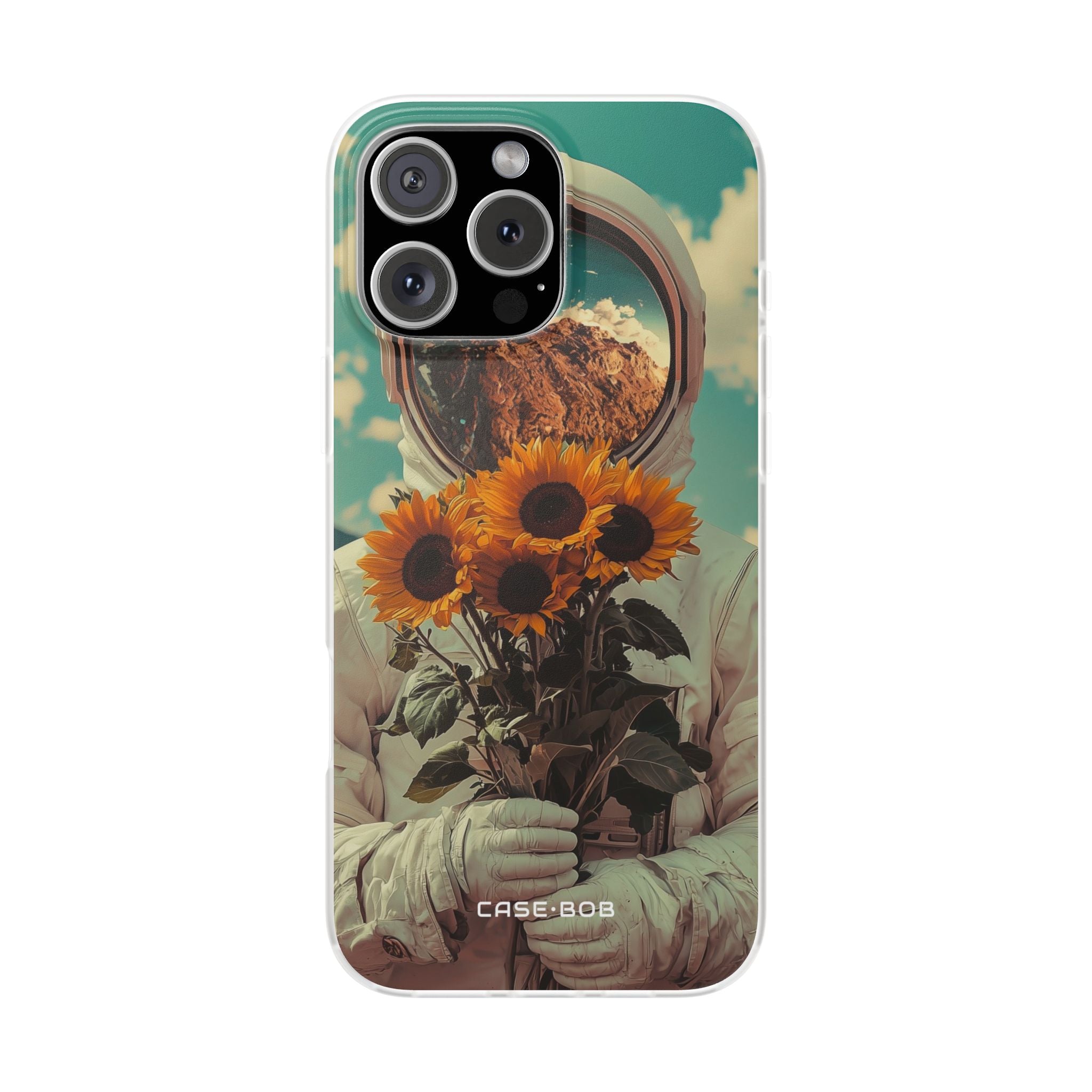 Sonnenblumen-Astronaut iPhone 16 Pro Max Case - Soft