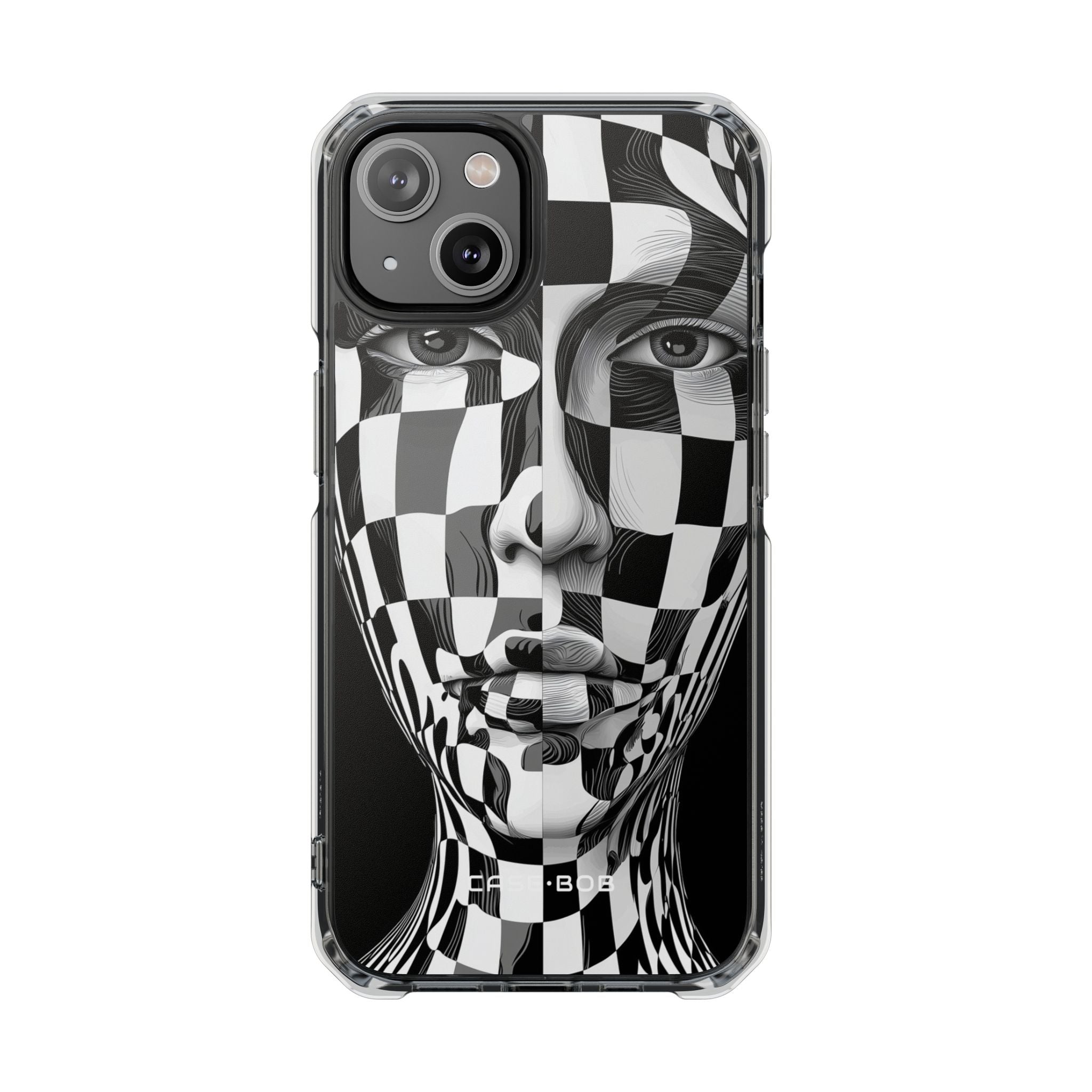 Checkered Face iPhone 14 Case - Impact