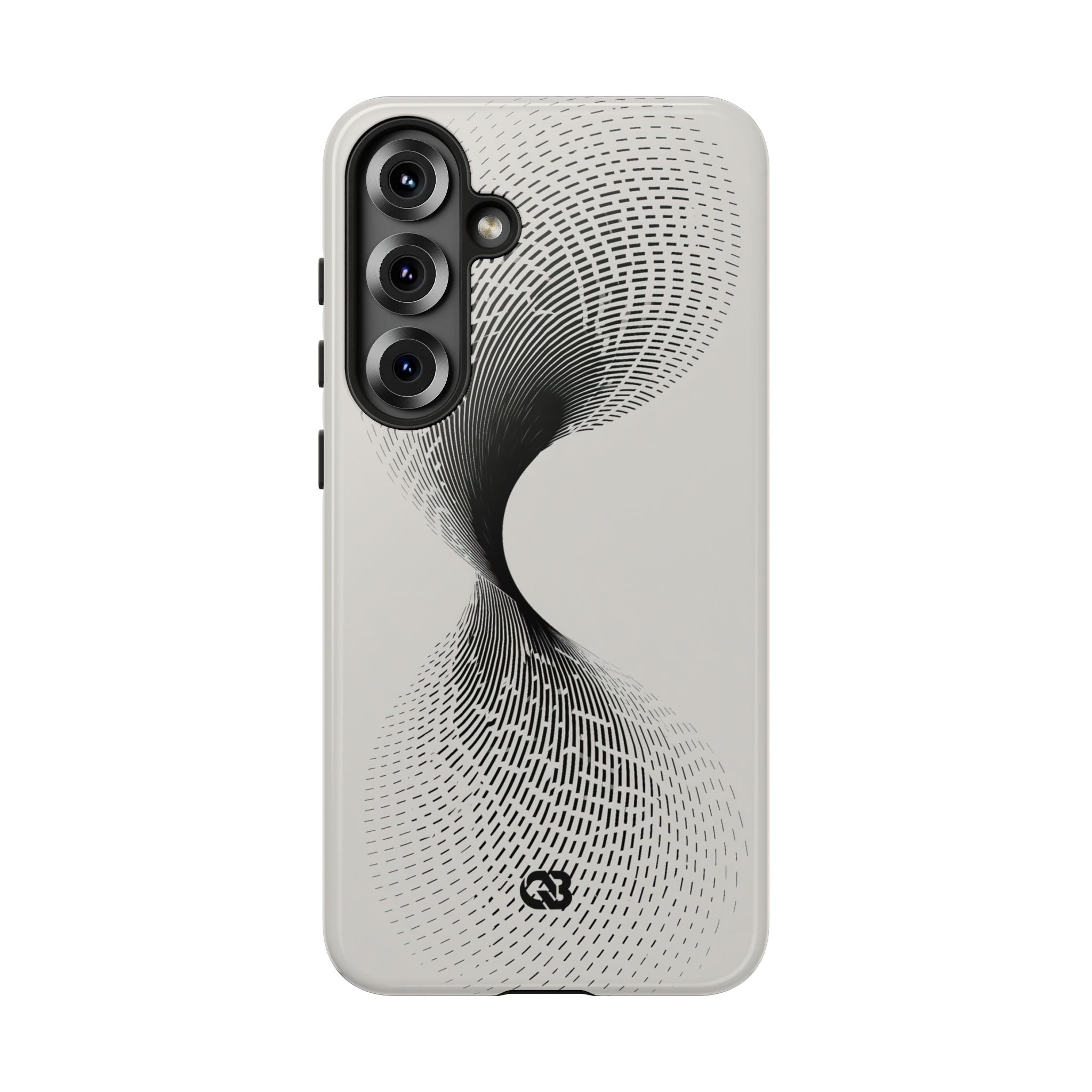 White Tough Phone Case for Samsung - Linear Torsion Grid