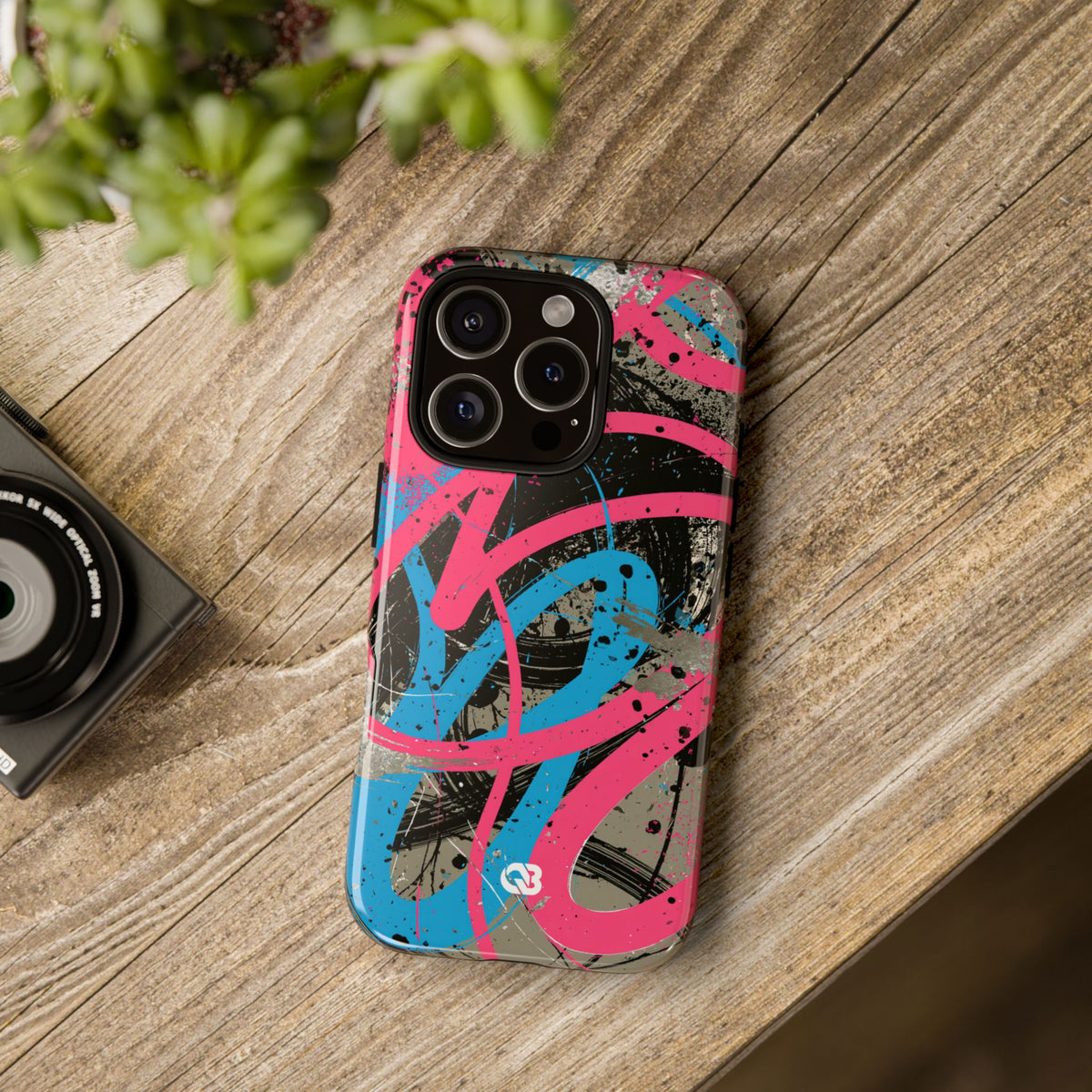 Cyber Splatter Flow · Tough Phone Case for iPhone · Pink