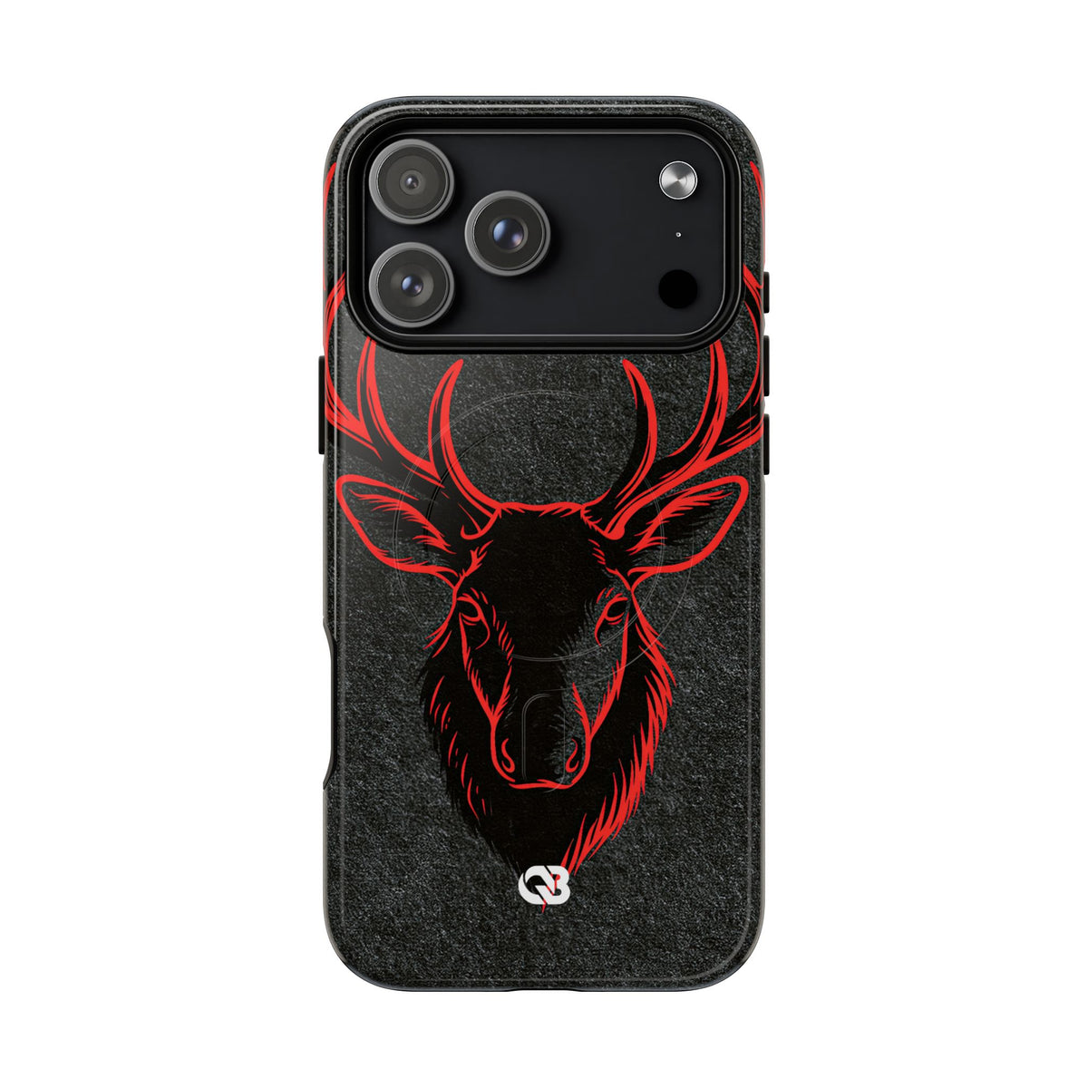 Nordic Crimson Stag · Tough 2.0 Magnetic Phone Case for iPhone · Black