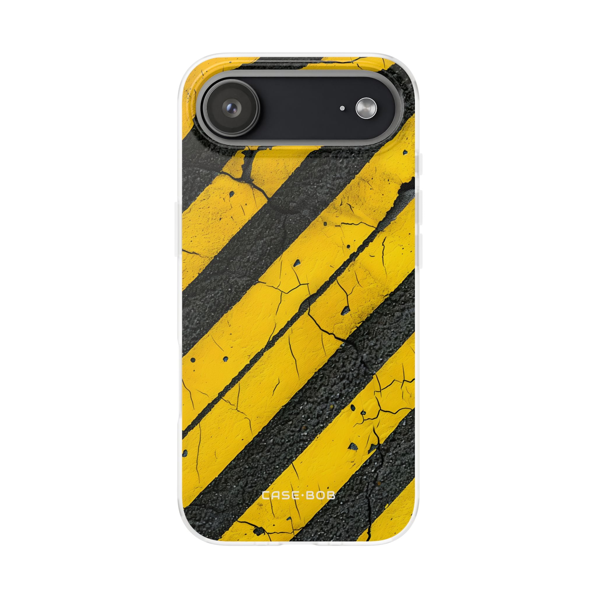 Yellow Stripe Distress iPhone 17 Air Case - Soft - CASE•BOB
