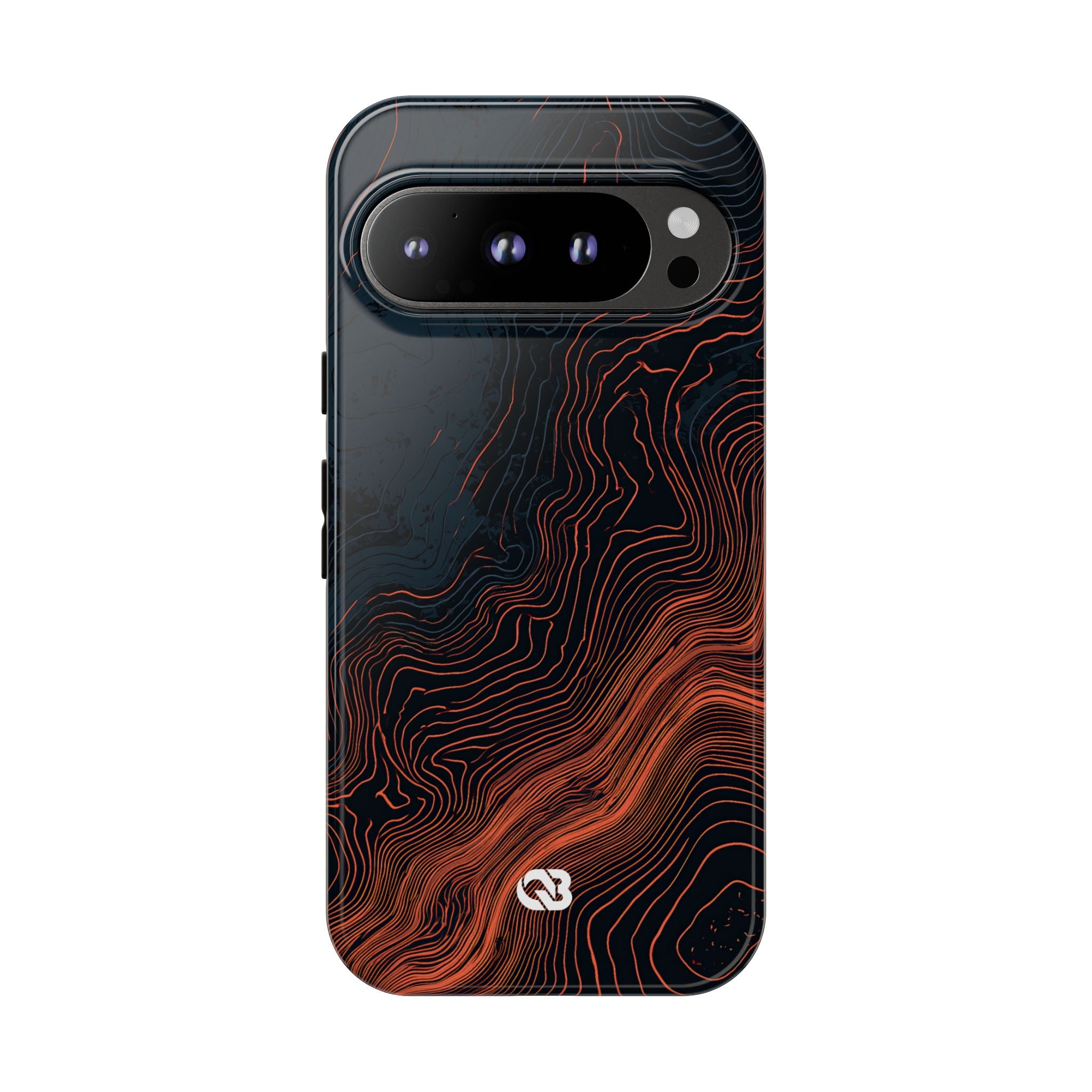 Black Tough Phone Case for Google Pixel - Volcanic Basalt Map