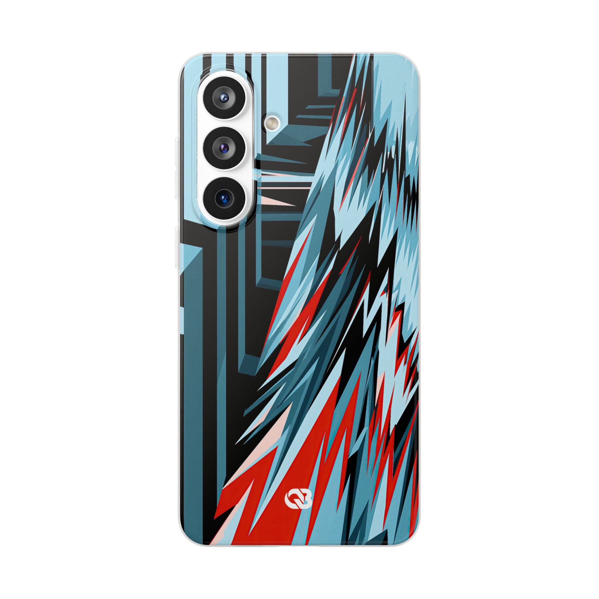 Blue Lite Phone Case for Samsung - Glitch Peak Cyan