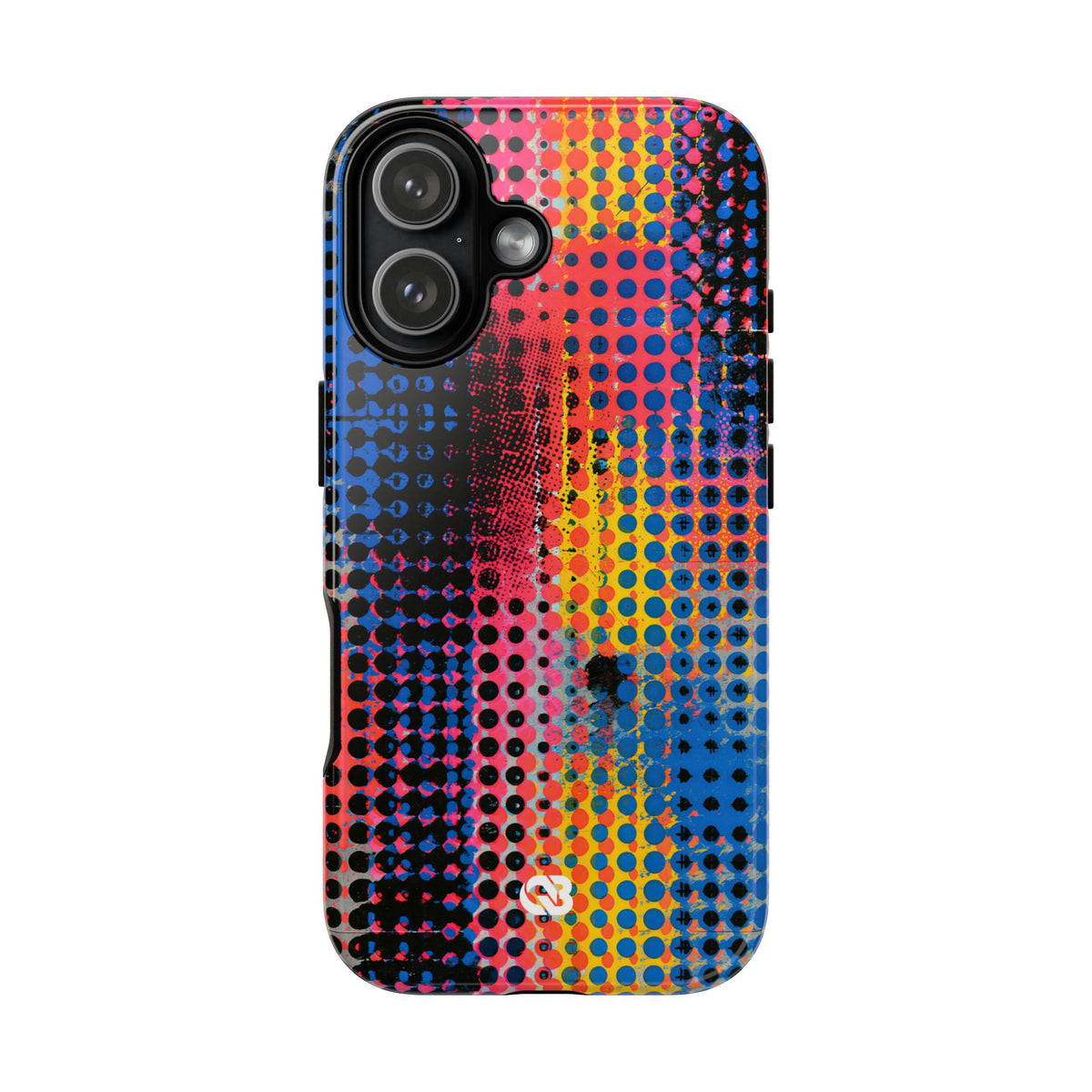 Chromatic Halftone Grid · Tough Phone Case for iPhone · Blue