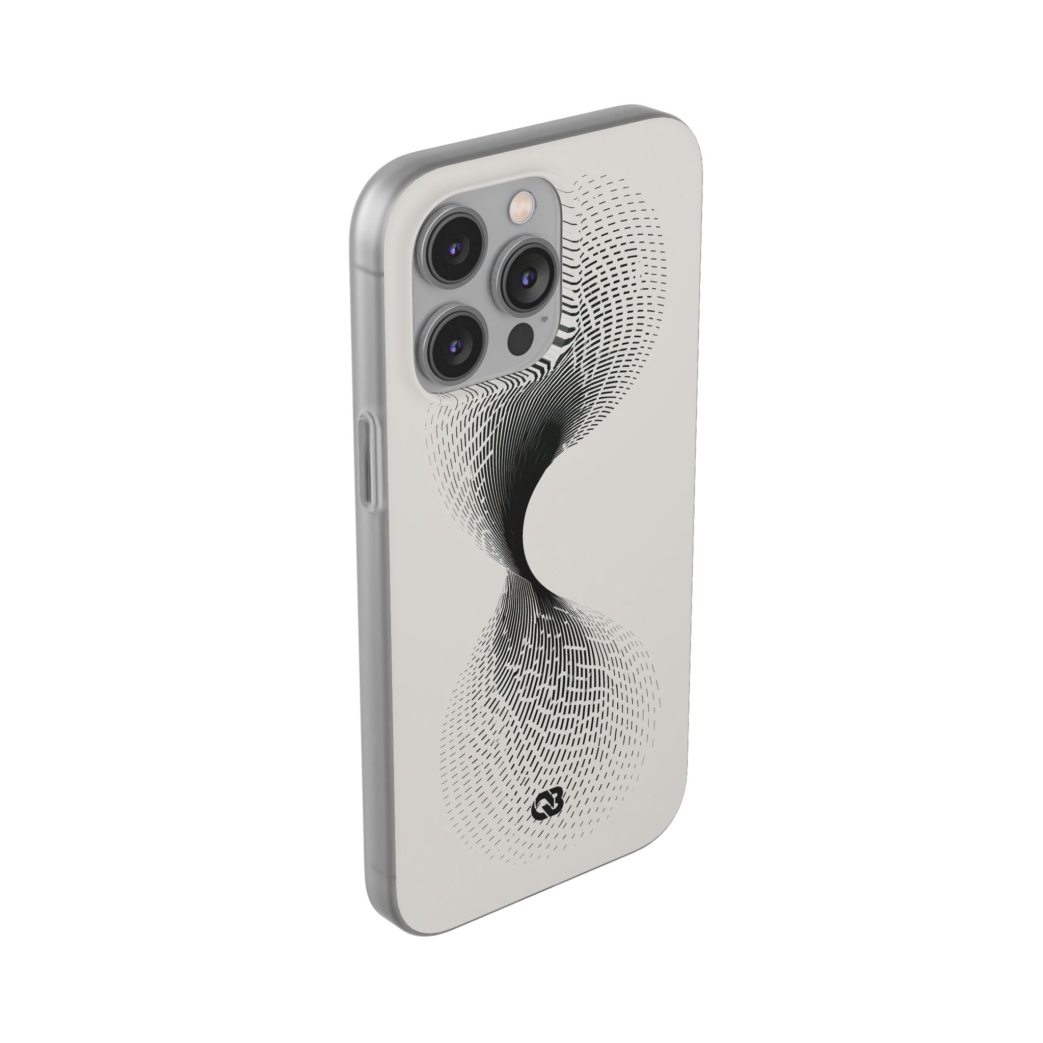 White Lite Phone Case for iPhone - Linear Torsion Grid