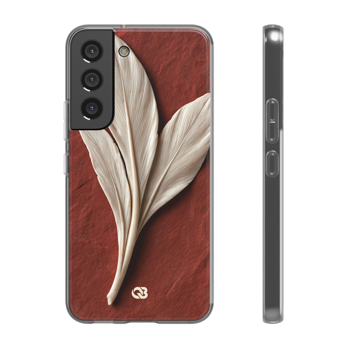 Carved Ivory Plume · Lite Phone Case for Samsung · Red