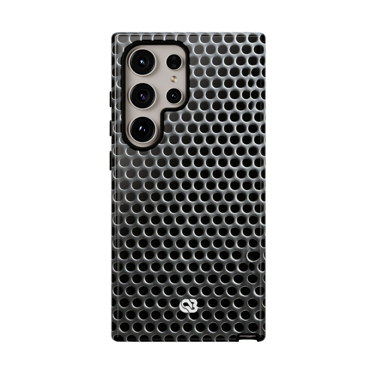 Brushed Perforated Steel · Tough Phone Case for Samsung · Silver