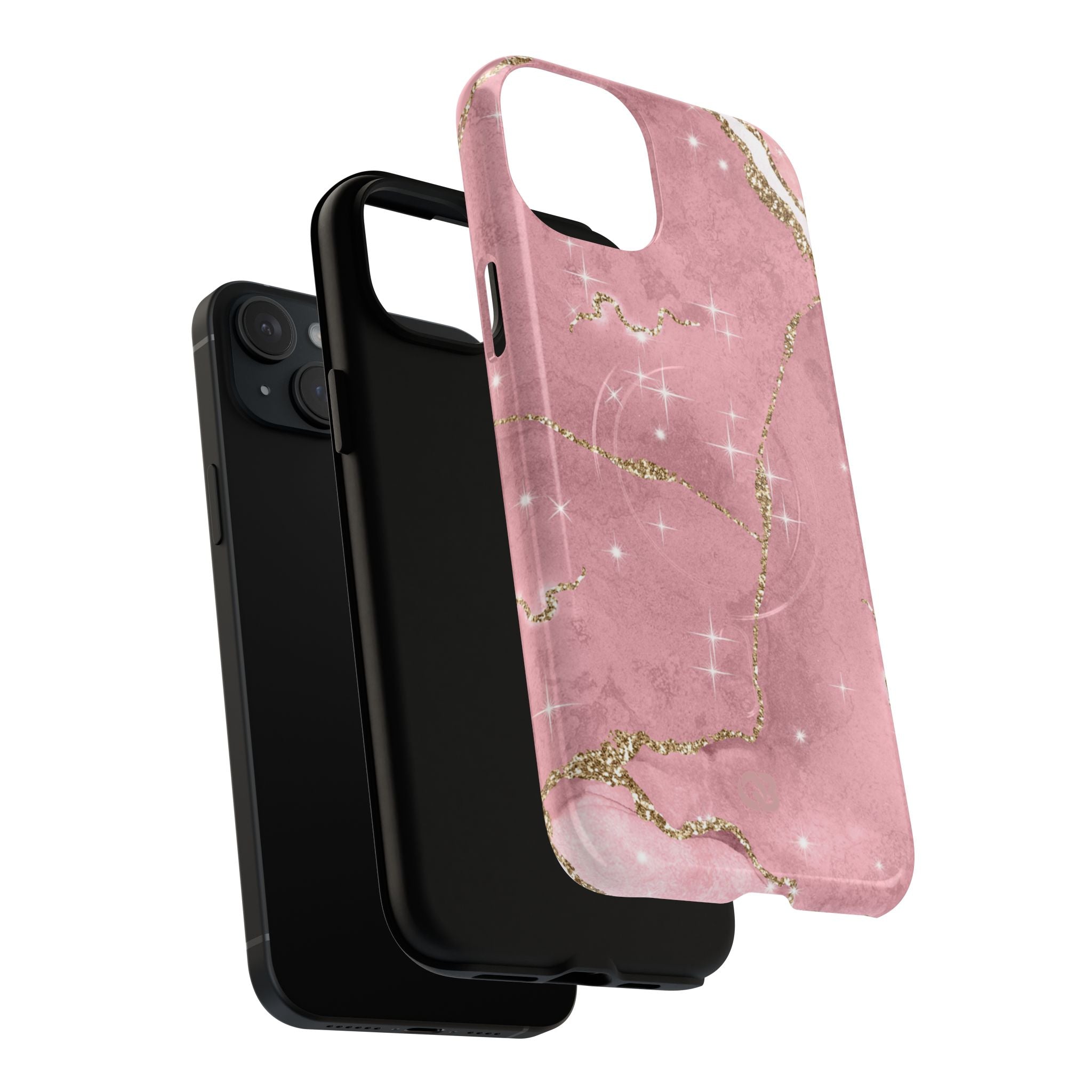 Rose Sparkle Marble · Tough+ Coque de téléphone pour iPhone · Magsafe