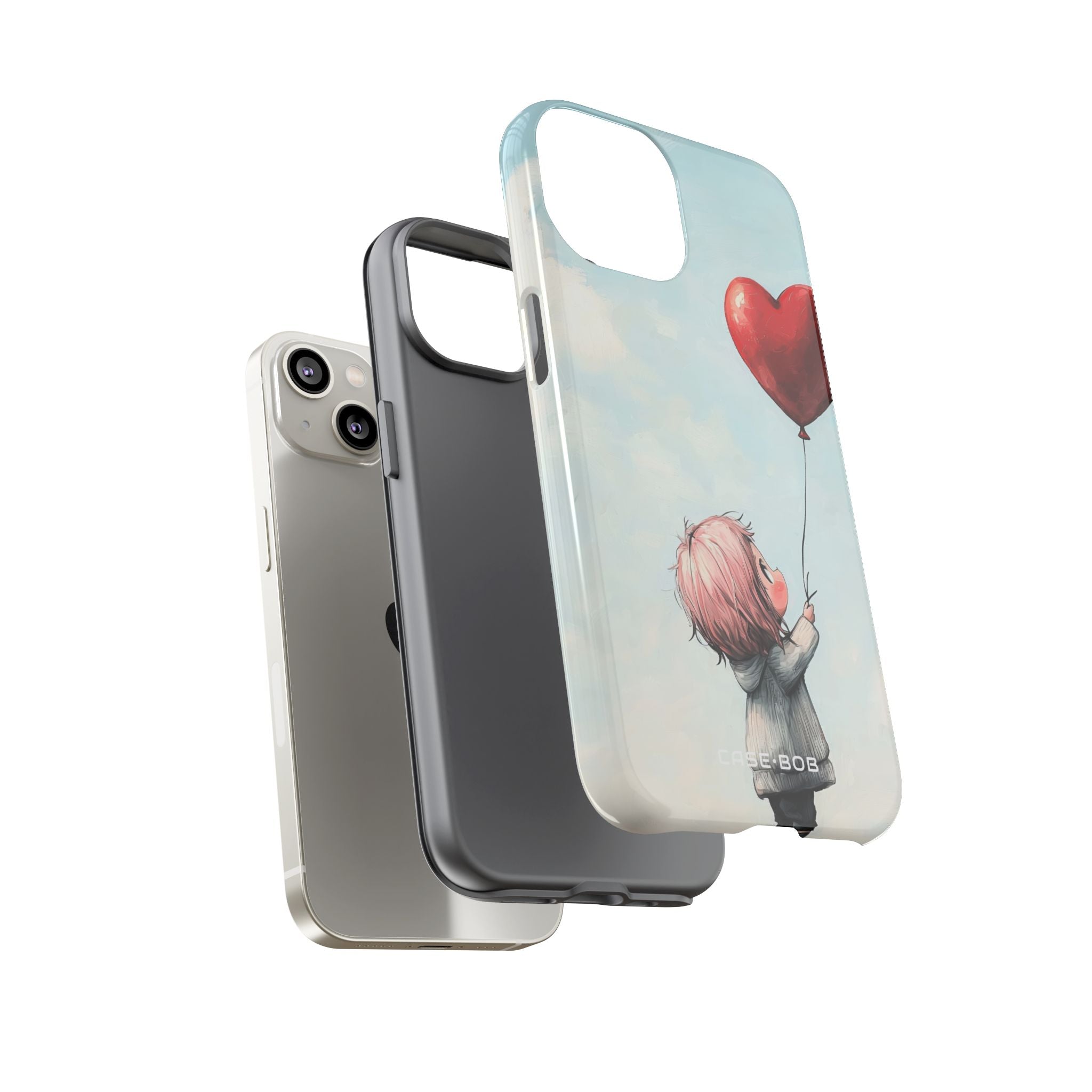 Heart Balloon Glow iPhone 14 Case - Tough