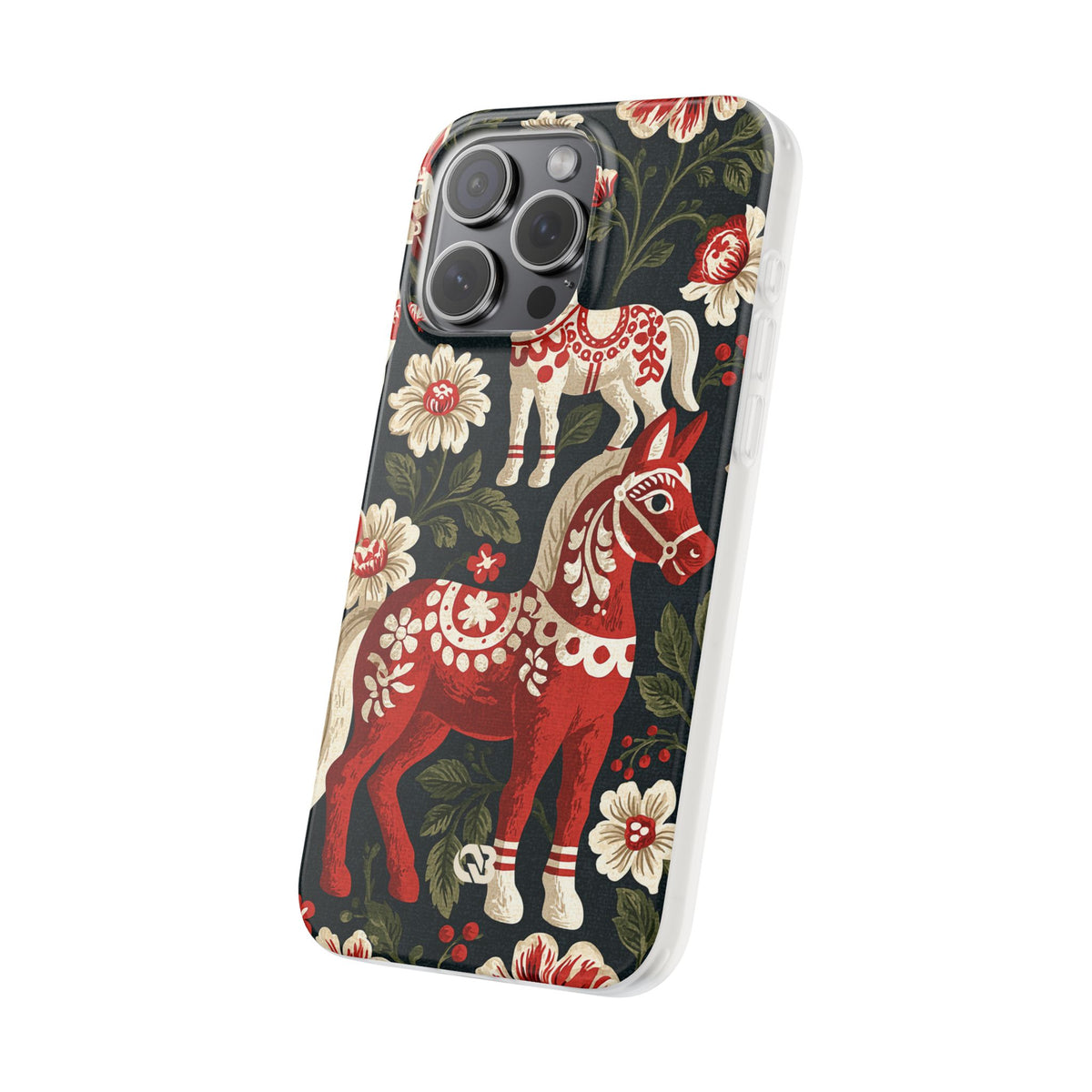 Nordic Dala Meadow · Lite Phone Case for iPhone · Red