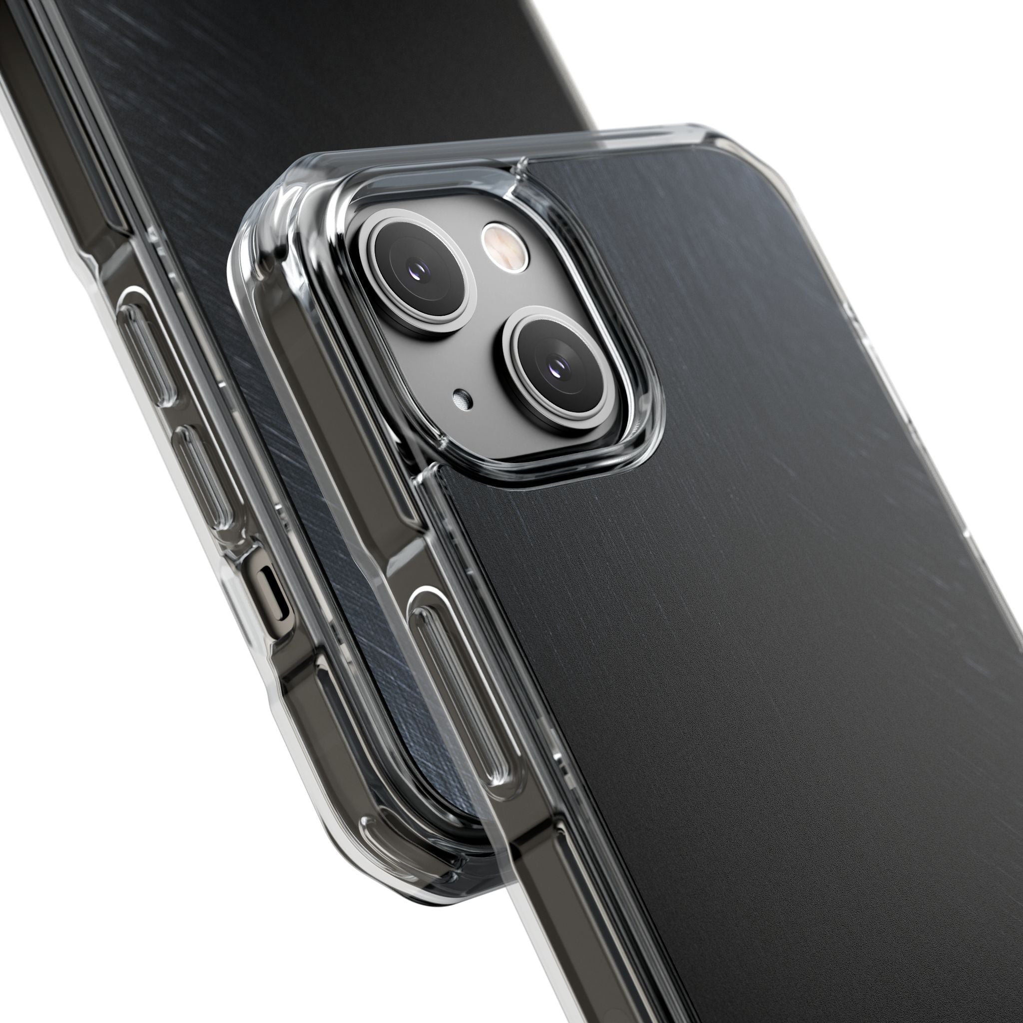 Black Impact MagSafe Phone Case for iPhone - Midnight Brushed Grain