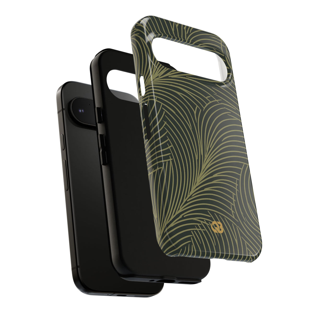Midnight Palm Frond · Tough Phone Case for Pixel · Green