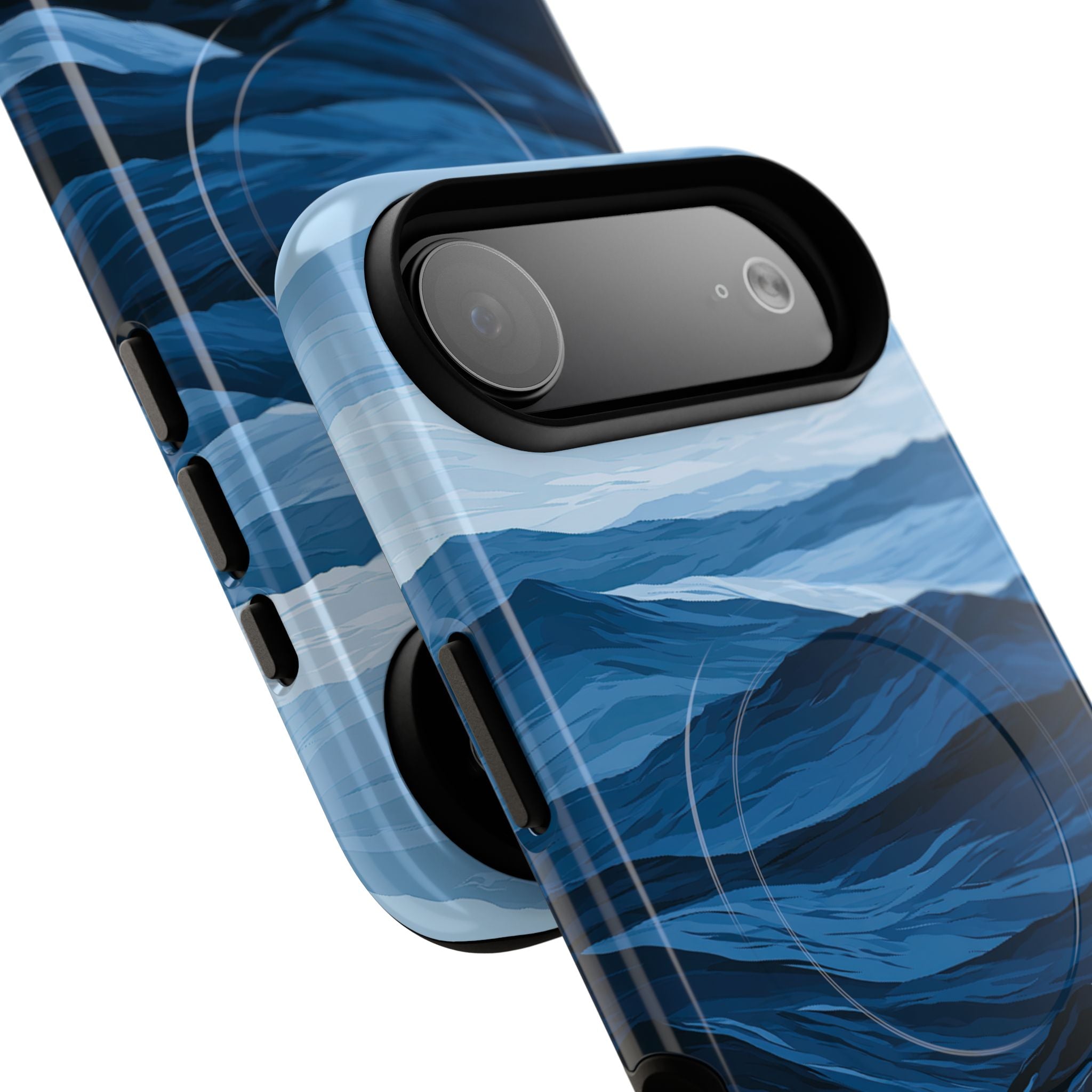 Blue Tough 2.0 Magsafe Phone Case for iPhone - Cobalt Ridge Tides