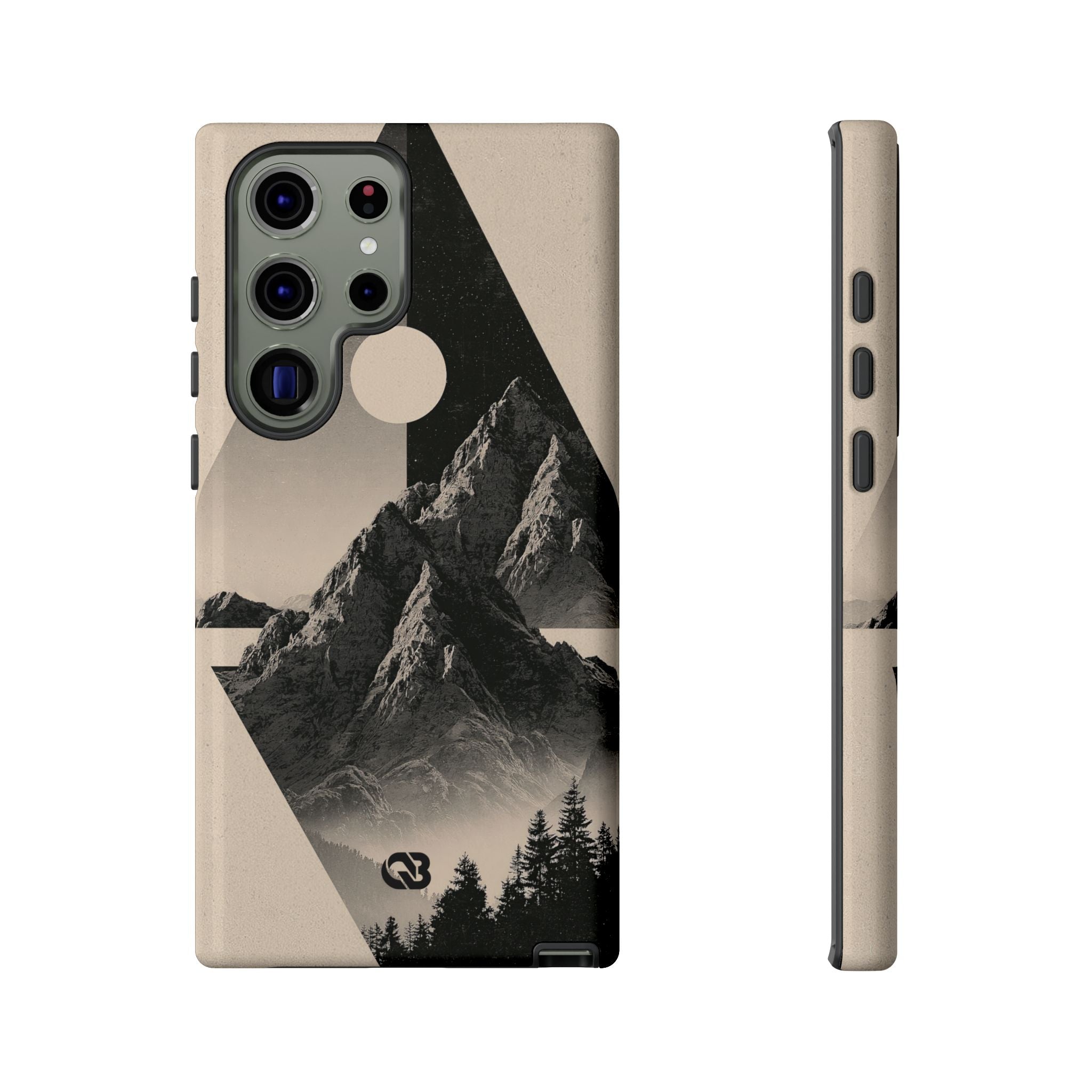 Beige Tough Phone Case for Samsung - Obsidian Summit Parchment