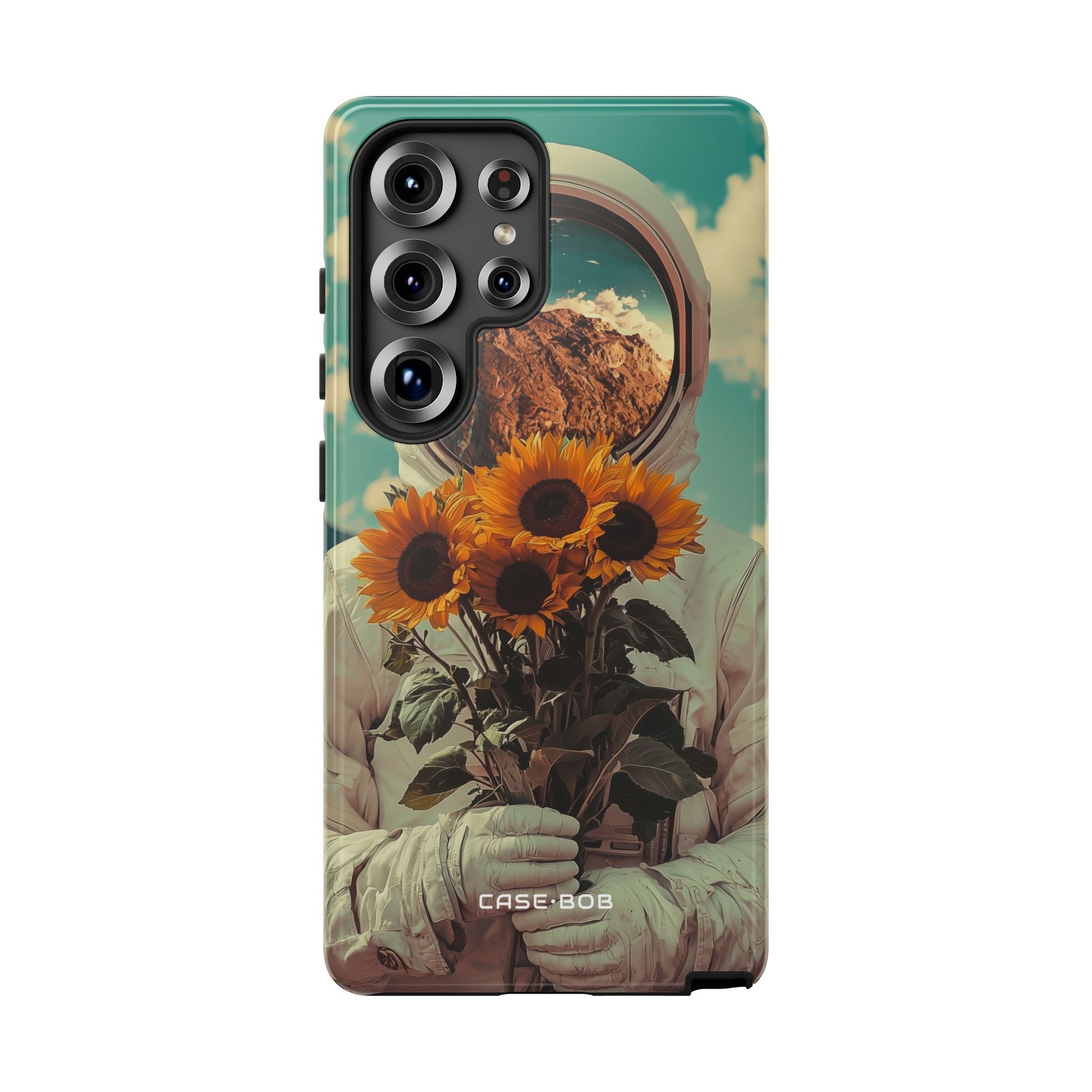 Sonnenblumen-Astronaut Samsung S25 Ultra Case - Tough