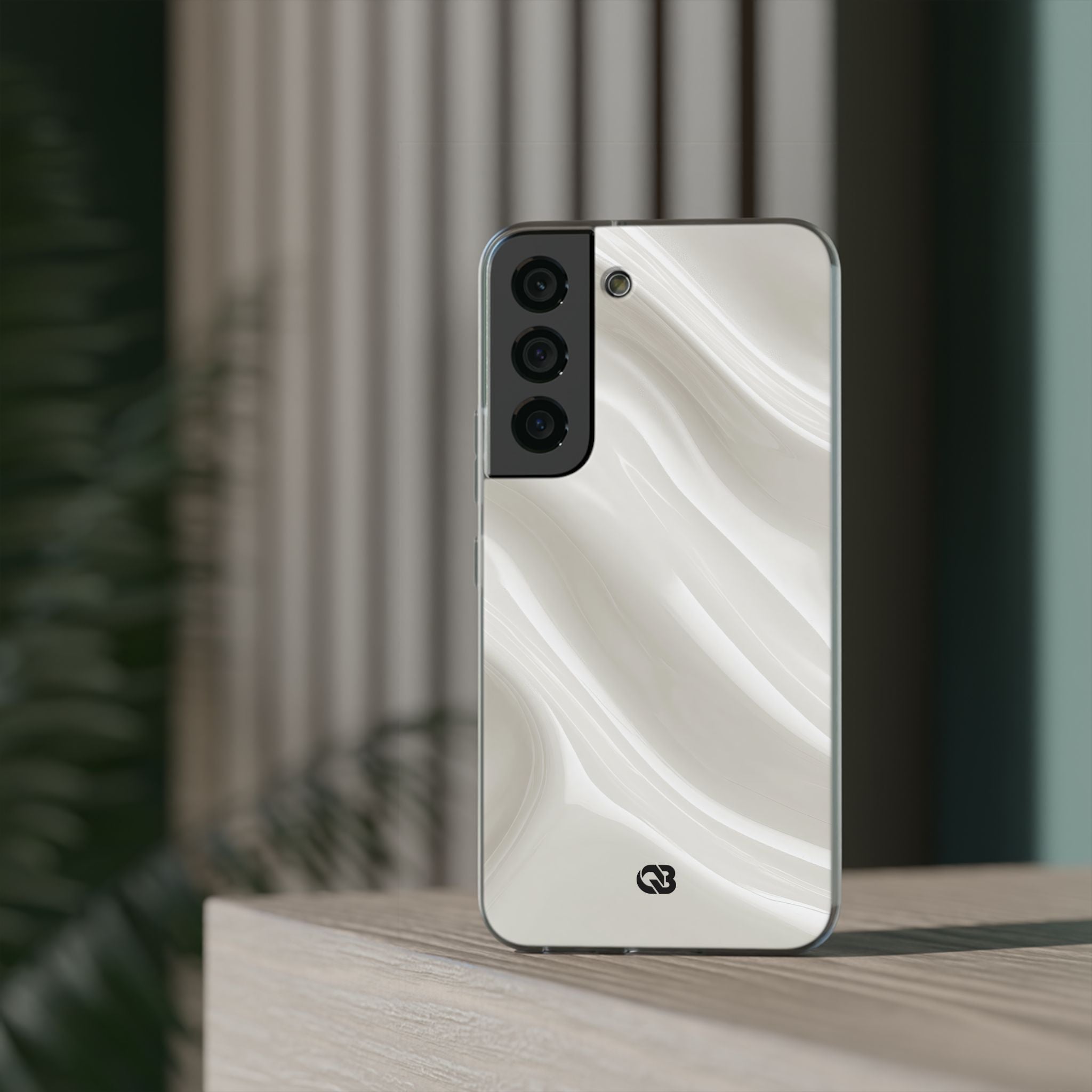 White Lite Phone Case for Samsung - Polished Ivory Wave