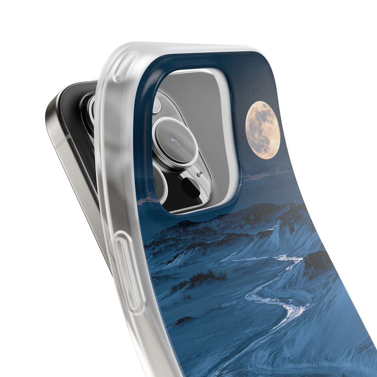 Arctic Moon Drift · Lite Phone Case for iPhone · Blue