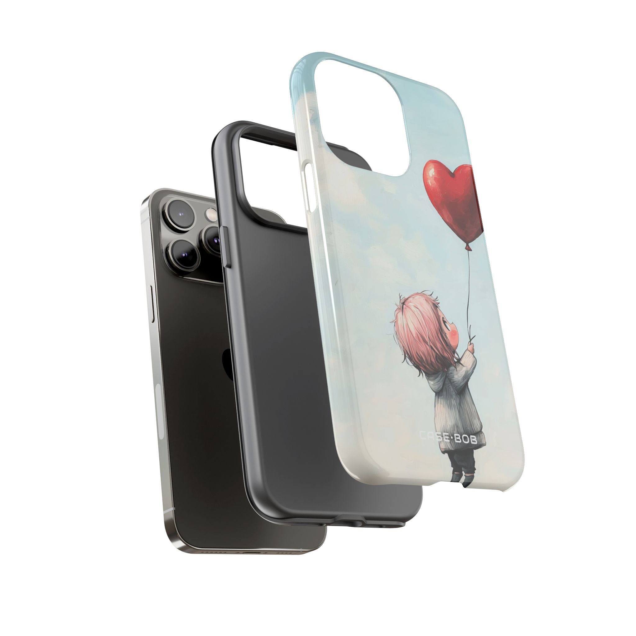 Heart Balloon Glow iPhone 14 Pro Max Case - Tough
