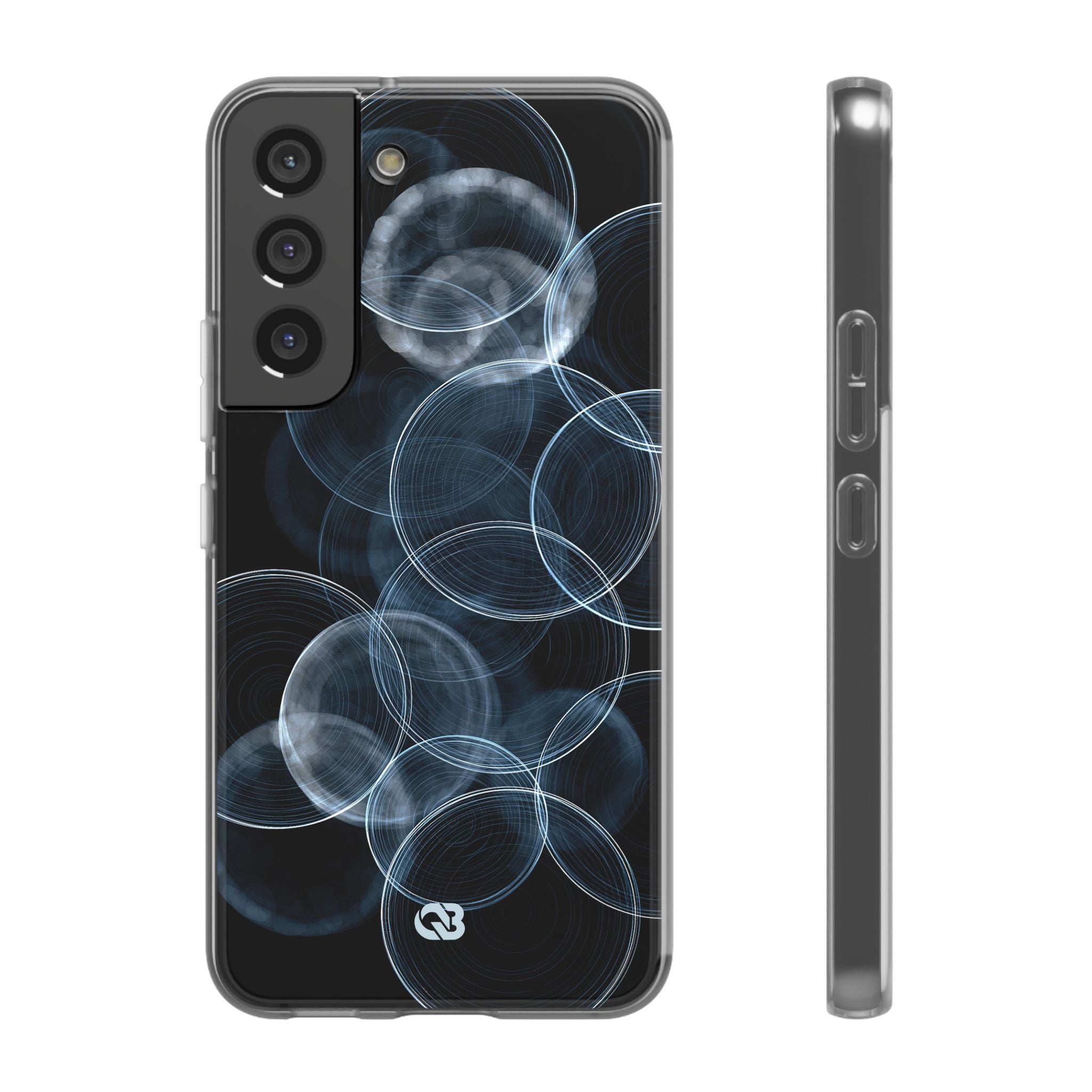 Blue Lite Phone Case for Samsung - Cyan Pulse Ripple