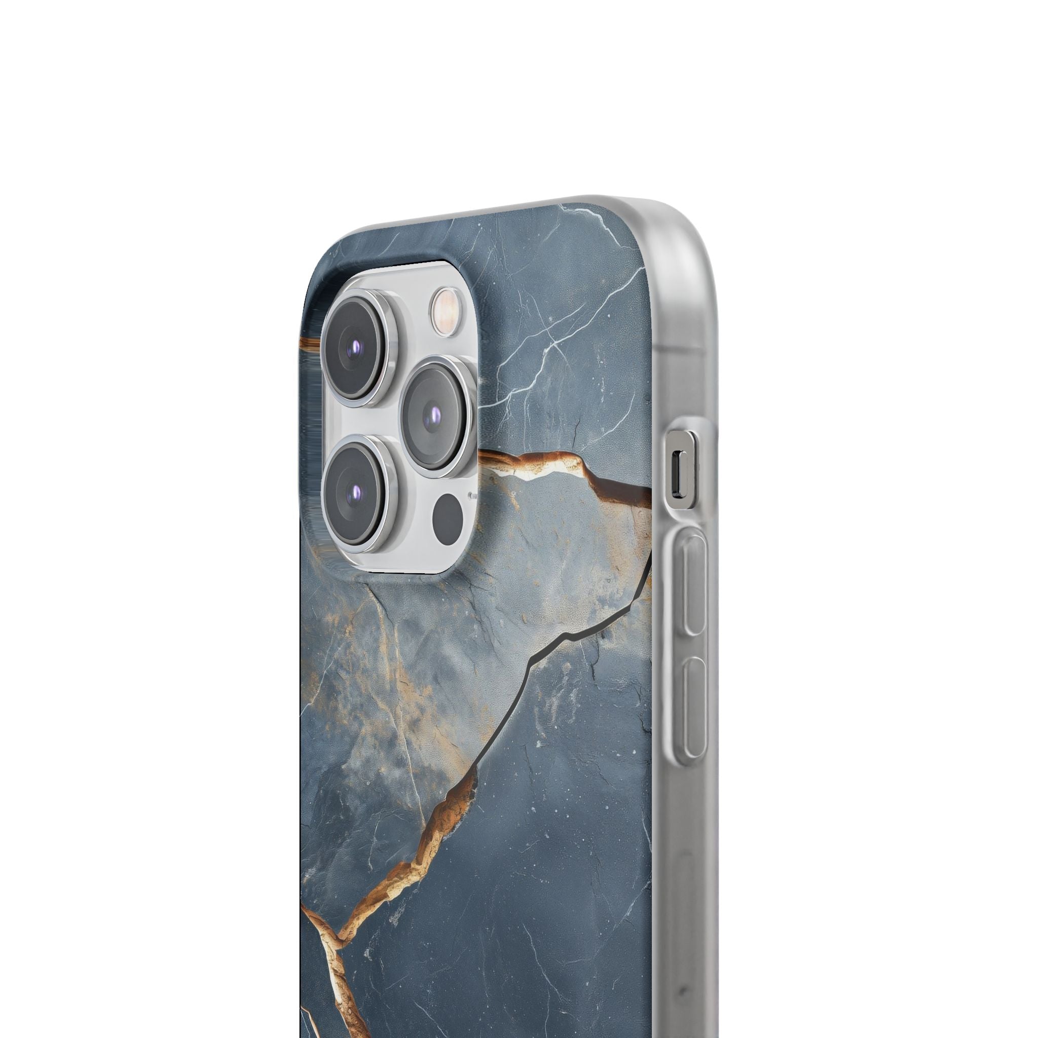 Jagged Vein Navy iPhone 14 Pro -pehmeä suojakotelo