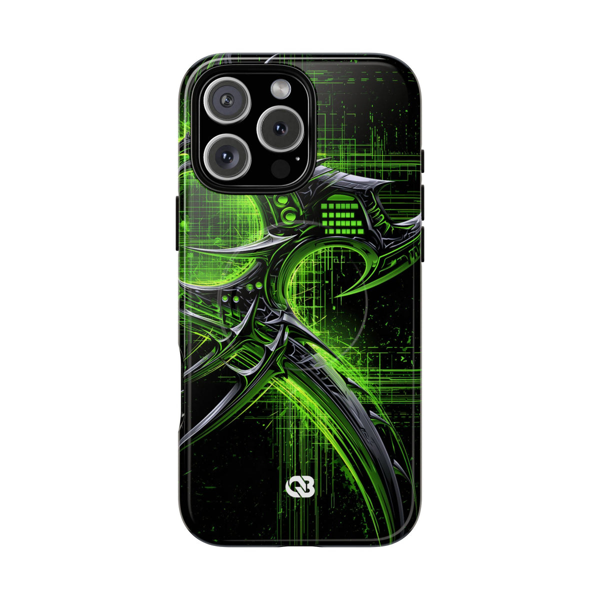 Cyber Sigil Grid · Tough 2.0 Magnetic Phone Case for iPhone · Green