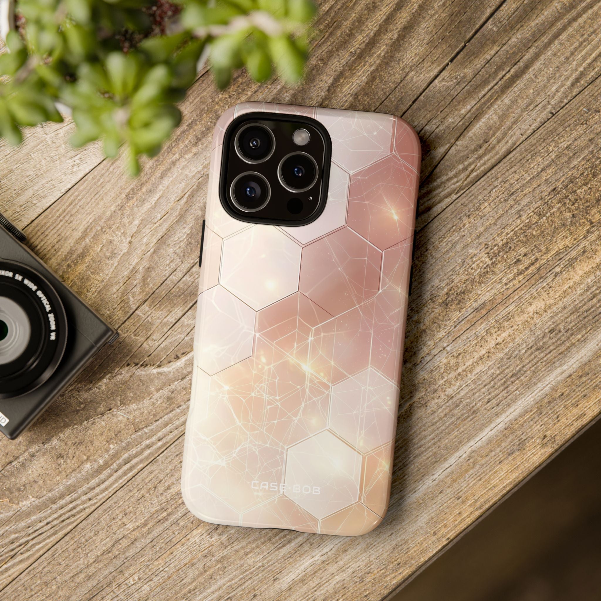 Honeycomb Glow iPhone 16 Pro Max Case - Tough