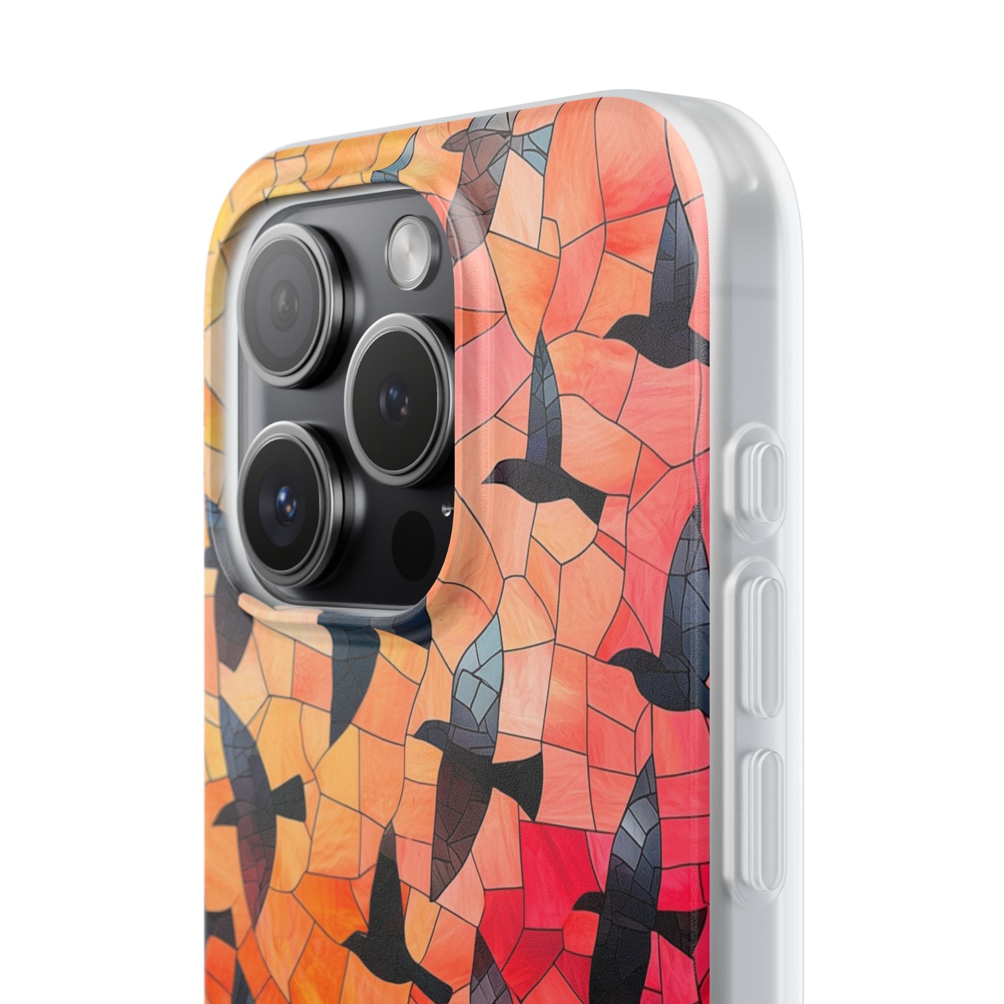 Blackbird Glow iPhone 15 Pro -pehmeä suojakotelo