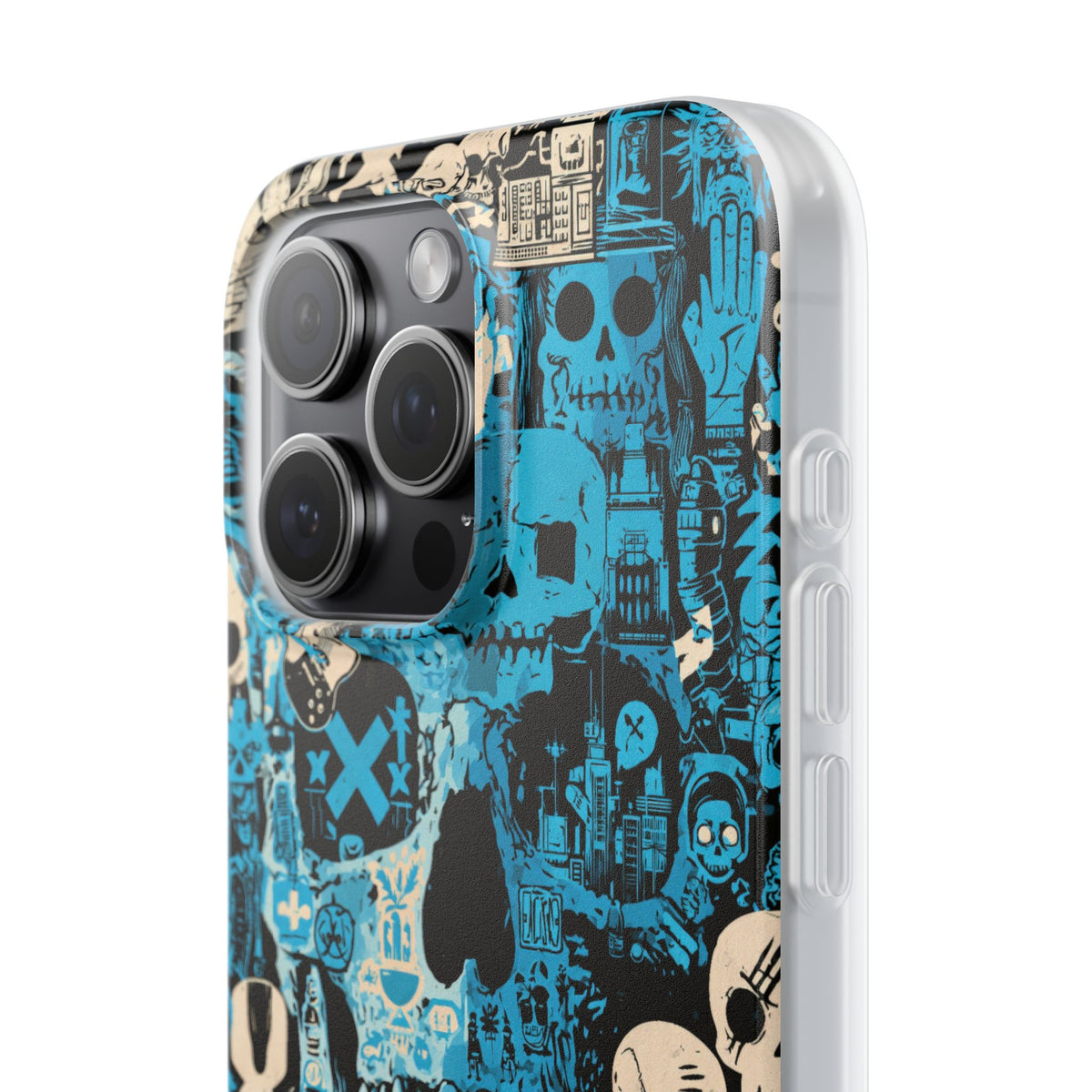 Electric Skull Graffiti · Lite Phone Case for iPhone · Blue