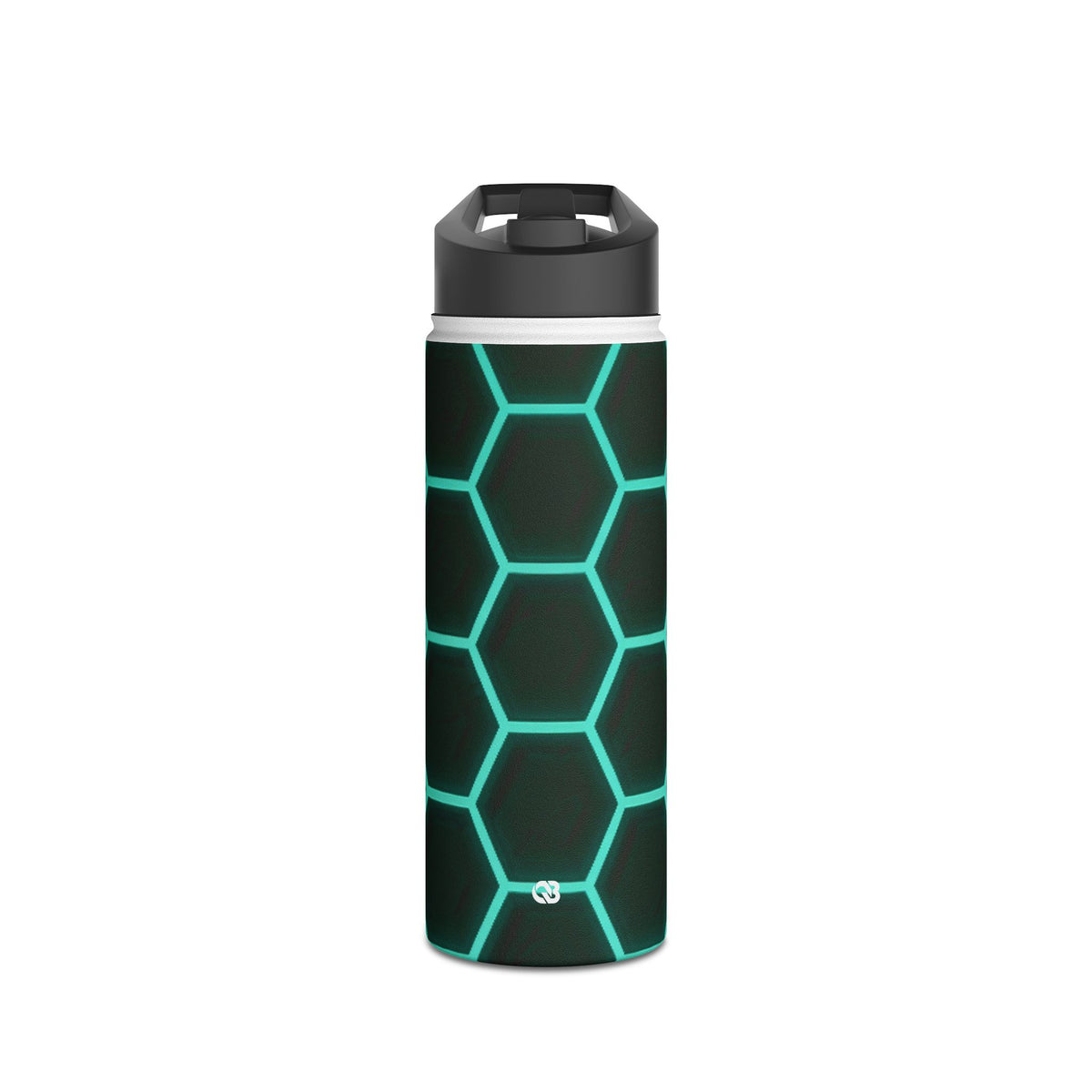 Neon Hex Spectrum · Insulated Water Bottle · Teal