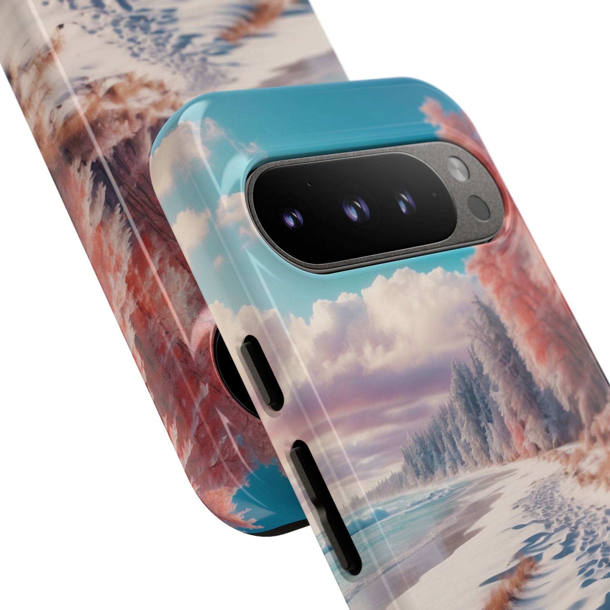 Snowy Footprints Google Pixel 9 Pro Case - Tough