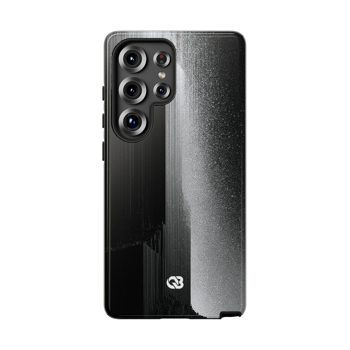 Black Tough Phone Case for Samsung - Brutalist Pixel Monolith