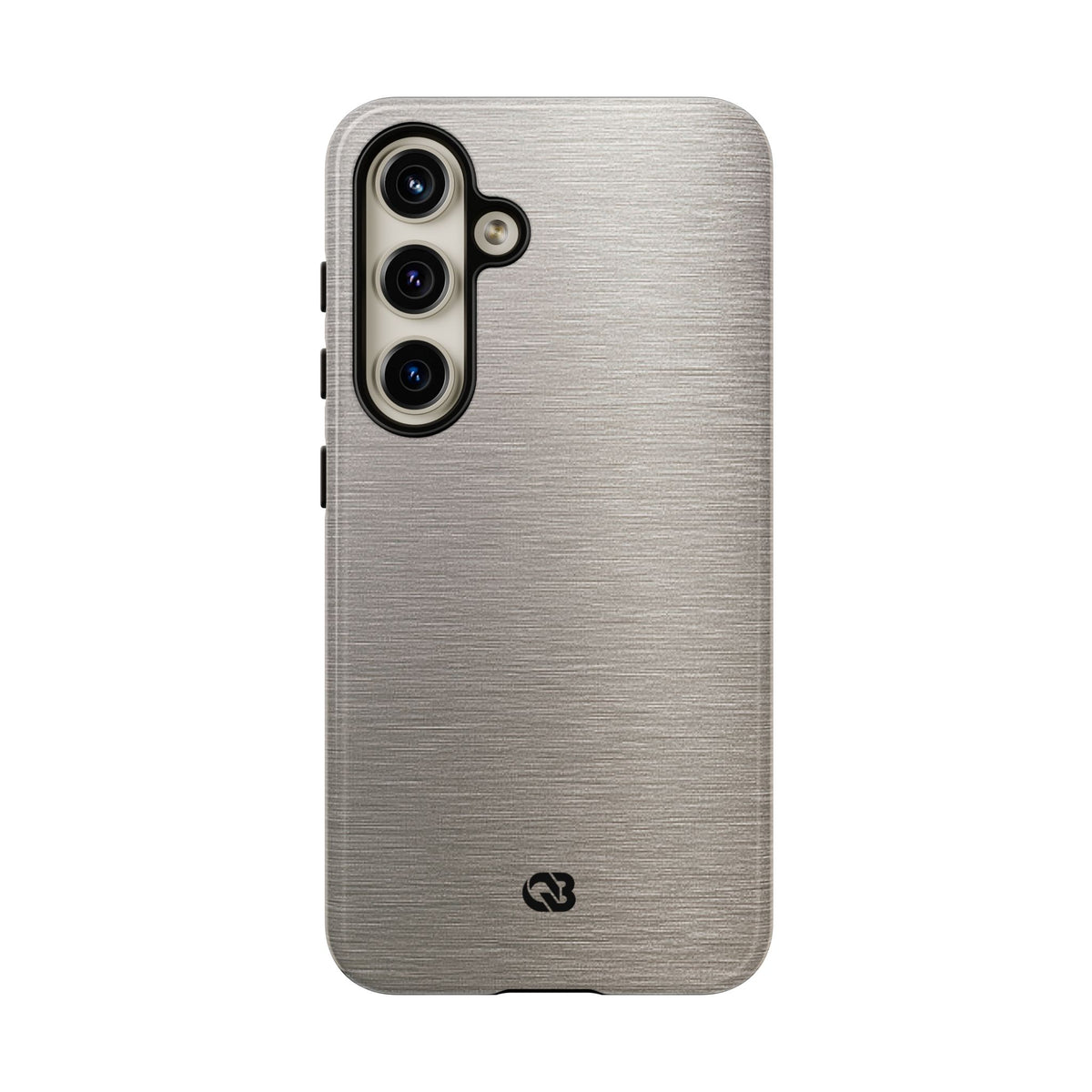 Grey Tough Phone Case for Samsung - Brushed Nickel Linen