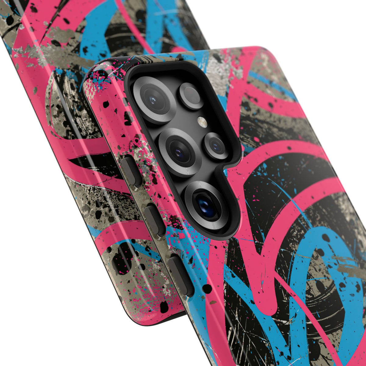 Cyber Splatter Flow · Tough Phone Case for Samsung · Pink