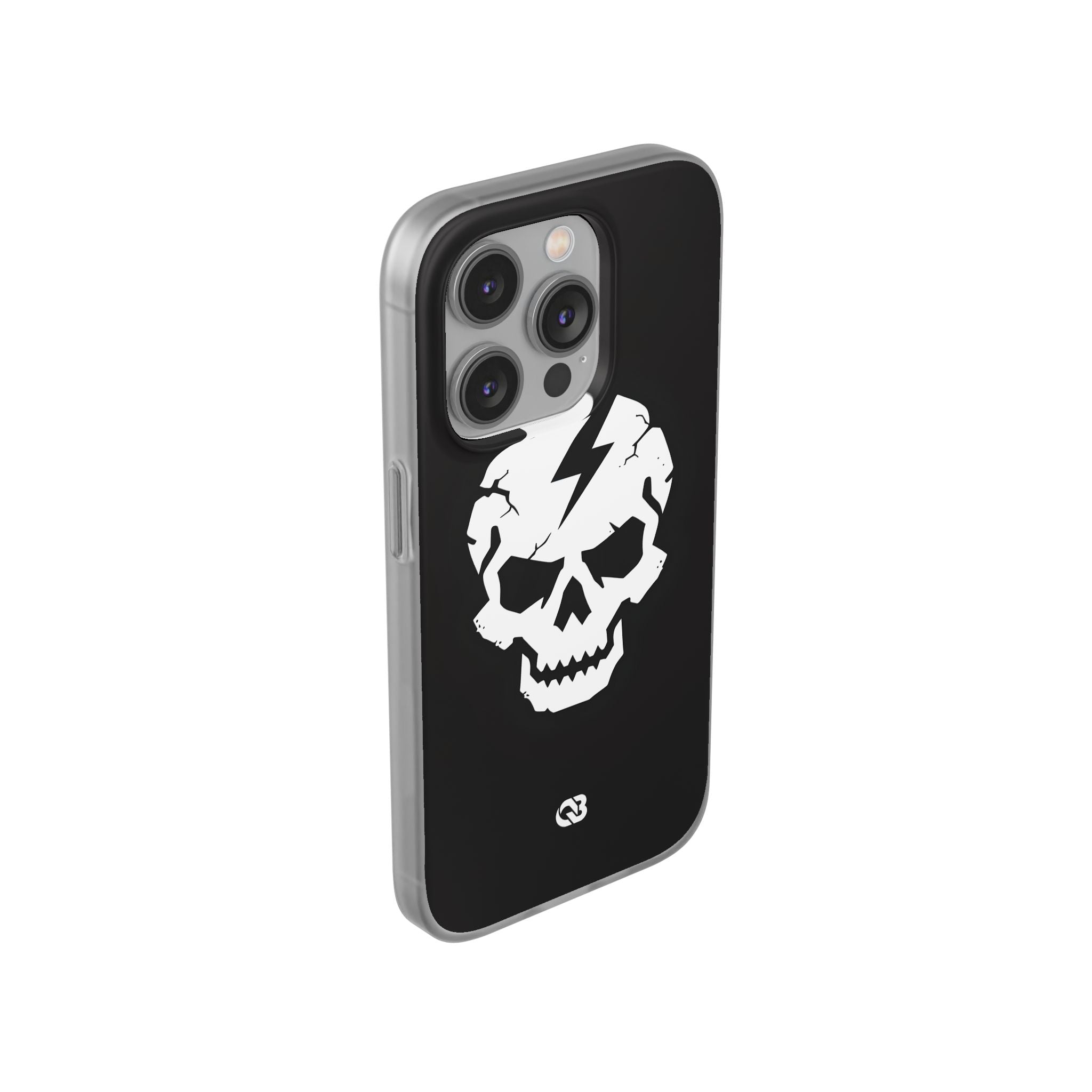Shattered Bolt Skull · Soft Phone Case for iPhone