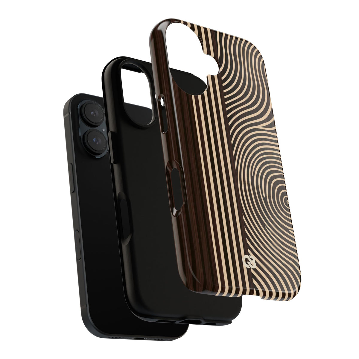 Timber Ring Contour · Tough Phone Case for iPhone · Brown