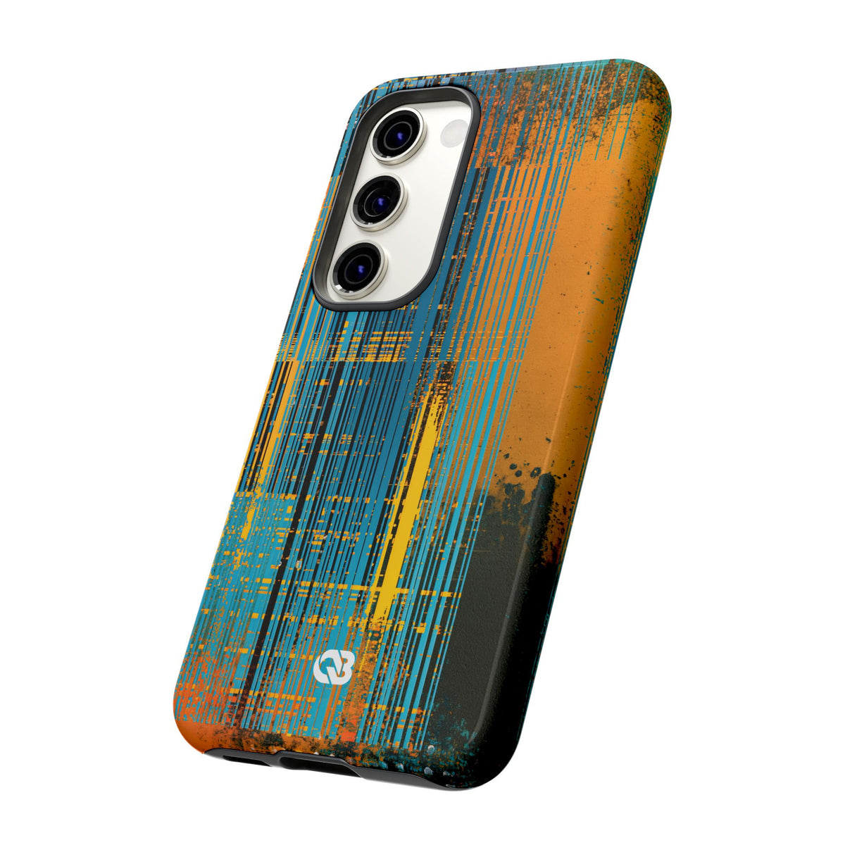 Cyber Glitch Stream · Tough Phone Case for Samsung · Teal