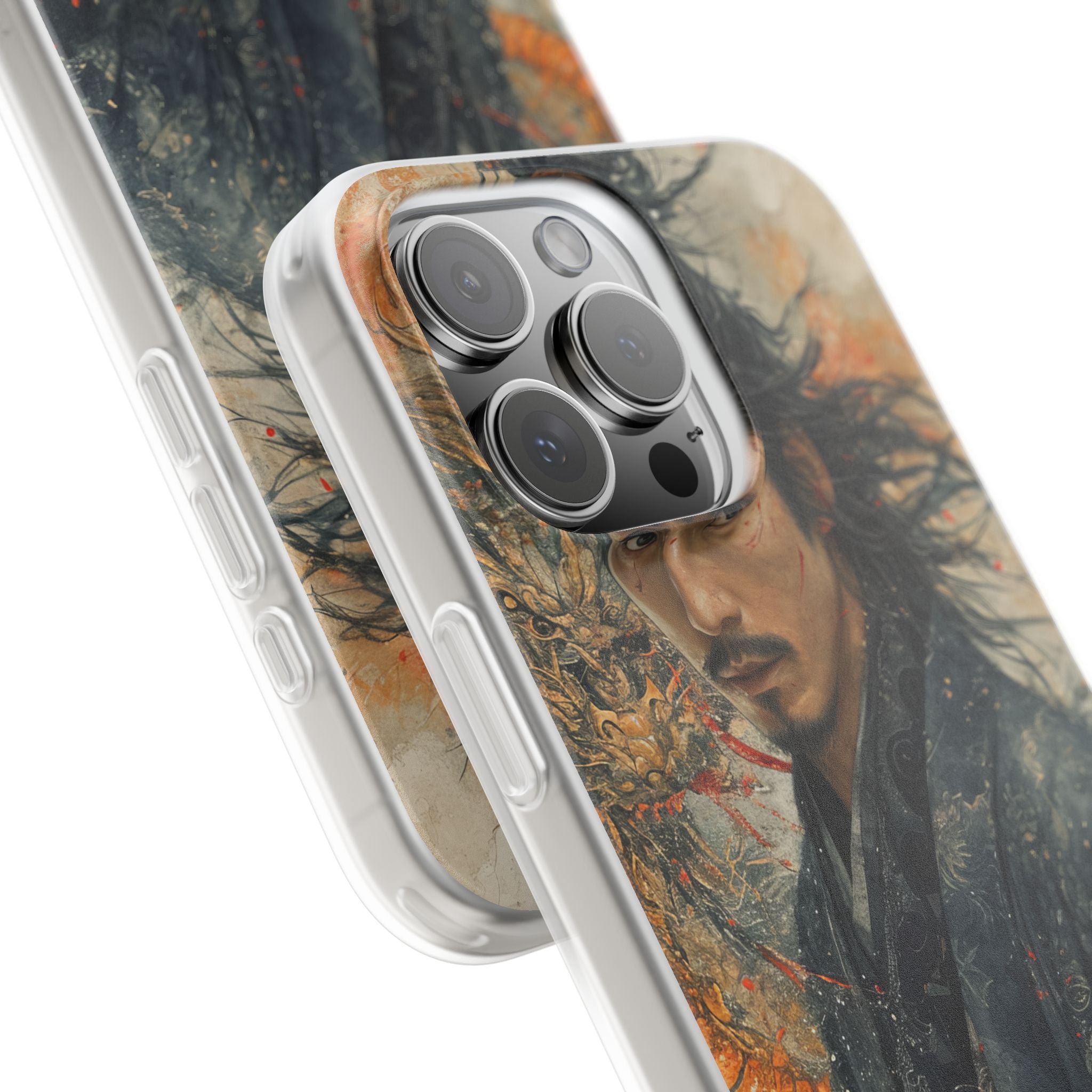 Dragonblade Warrior iPhone 16 Pro Max -pehmeä suojakotelo