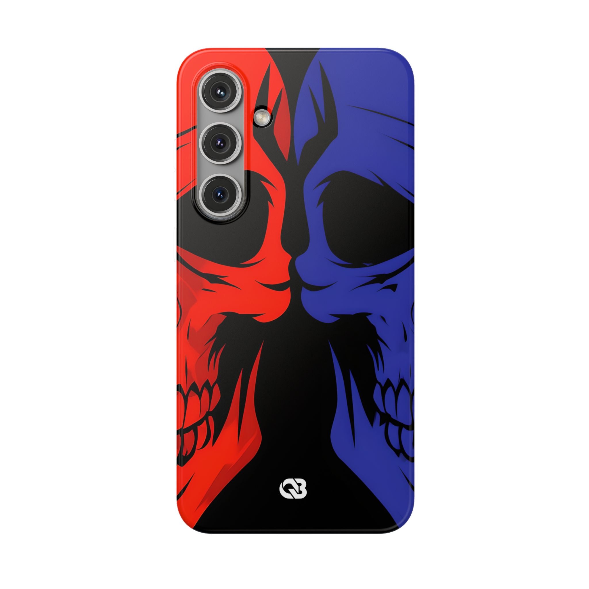 Crimson Cobalt Skulls · Soft Phone Case for Samsung