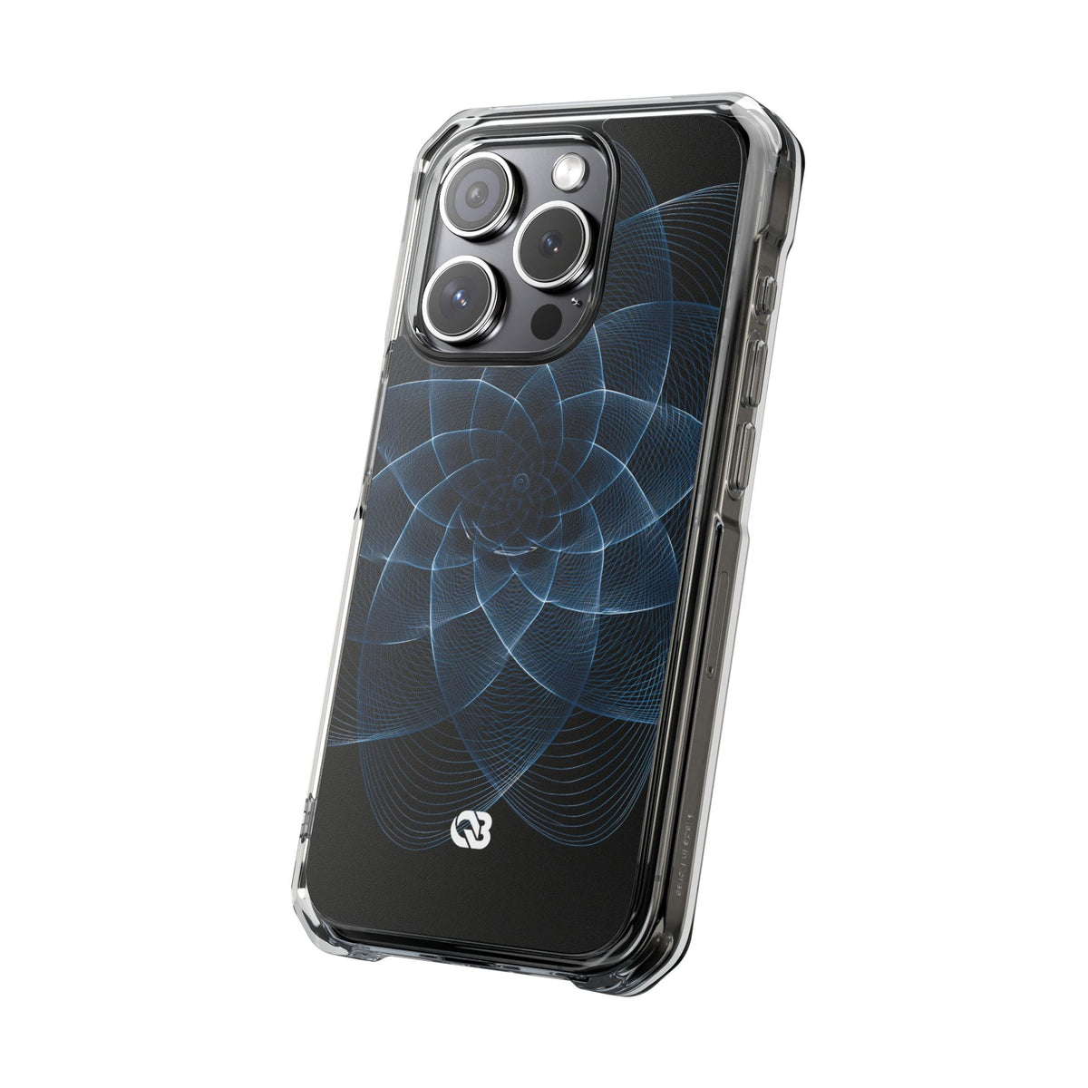 Blue Impact MagSafe Phone Case for iPhone - Cobalt Geometric Bloom
