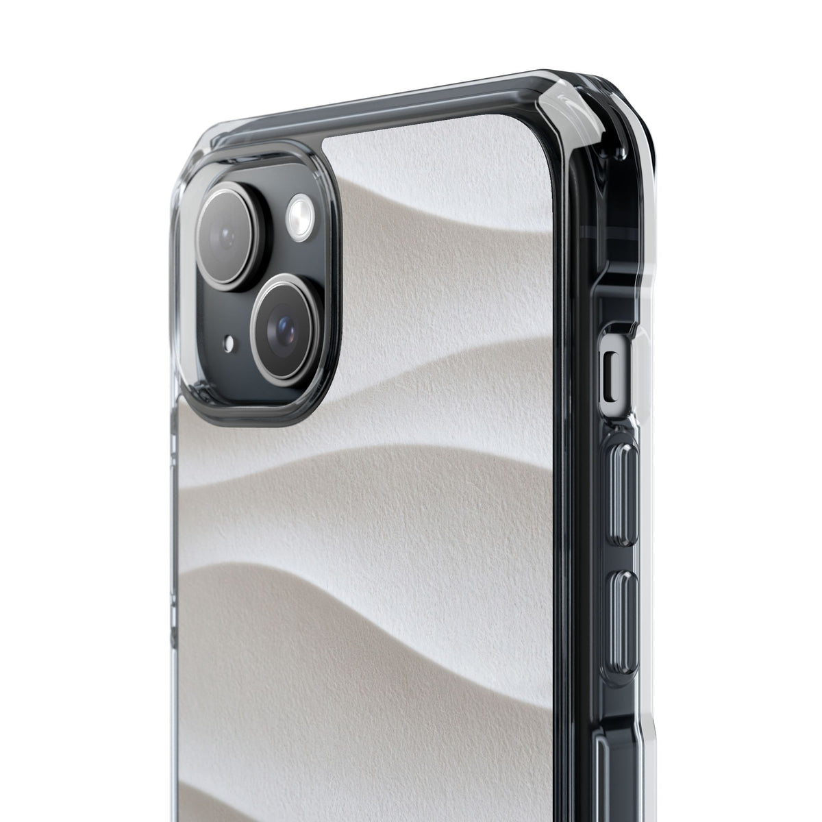 Sculpted Dune Relief · Clear Impact Magnetic Phone Case for iPhone · White