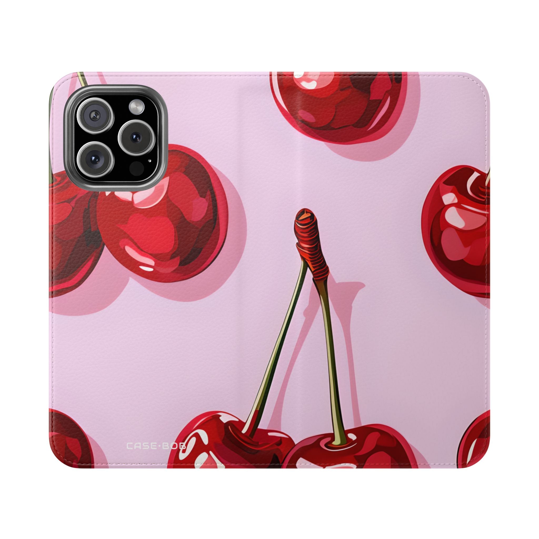 Glossy Cherry Glow - iPhone 16 Max Case - Wallet