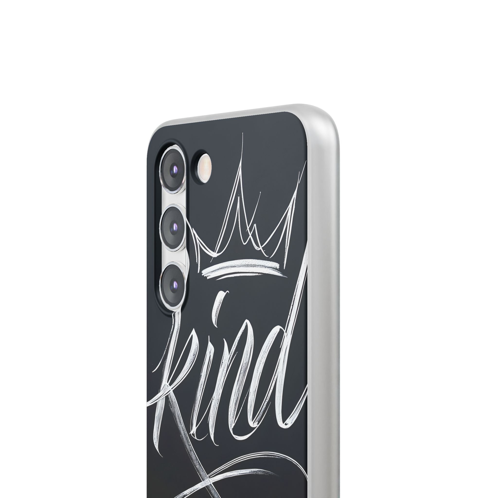 Noir Crown Script · Soft Custodia per Samsung