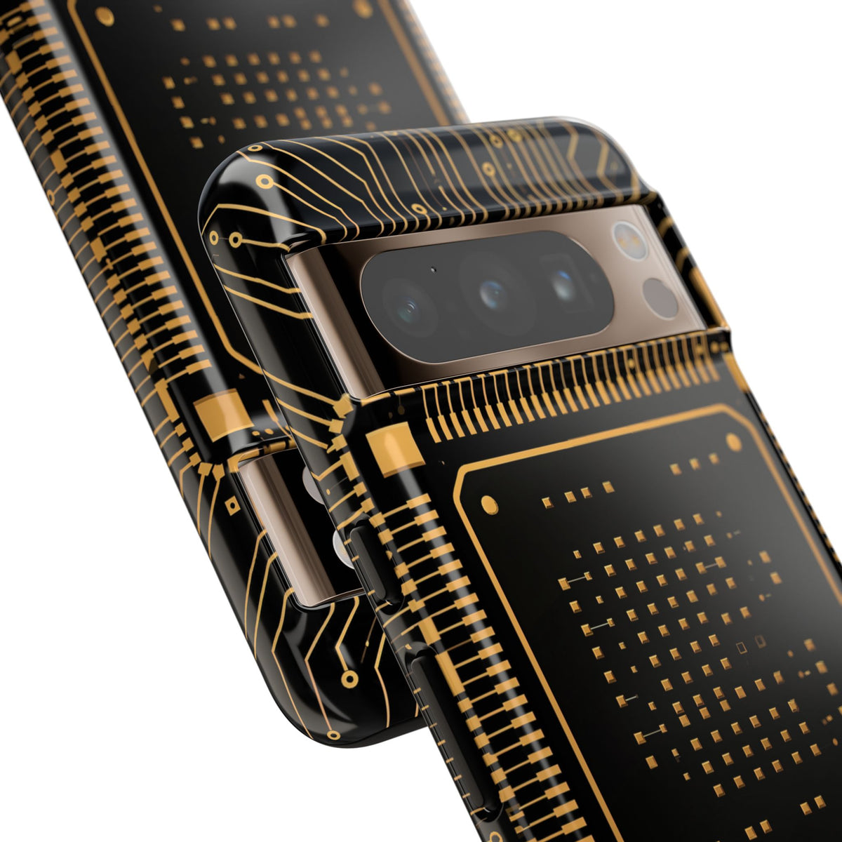 Gold Tough Phone Case for Google Pixel - Cyber Gold Processor